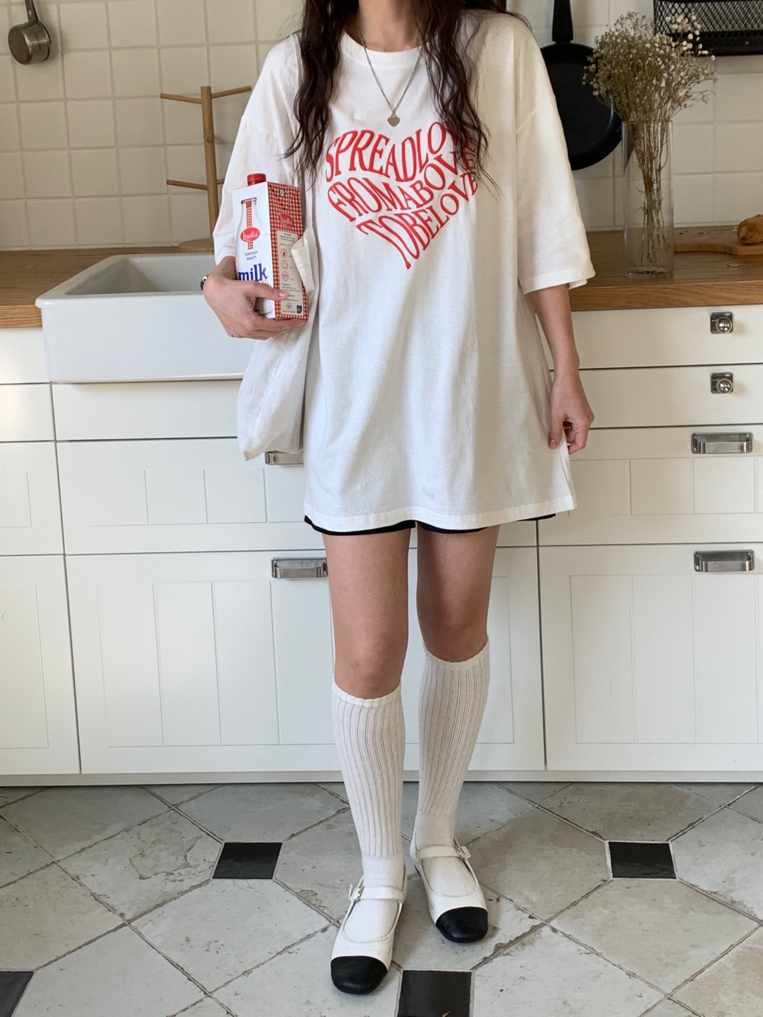 ハートレタリングボクシーTシャツ | 詳細画像7