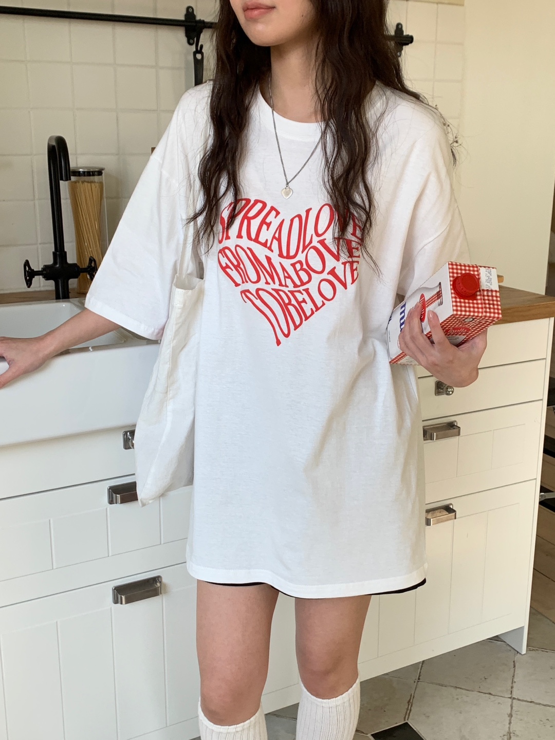 ハートレタリングボクシーTシャツ | 詳細画像8