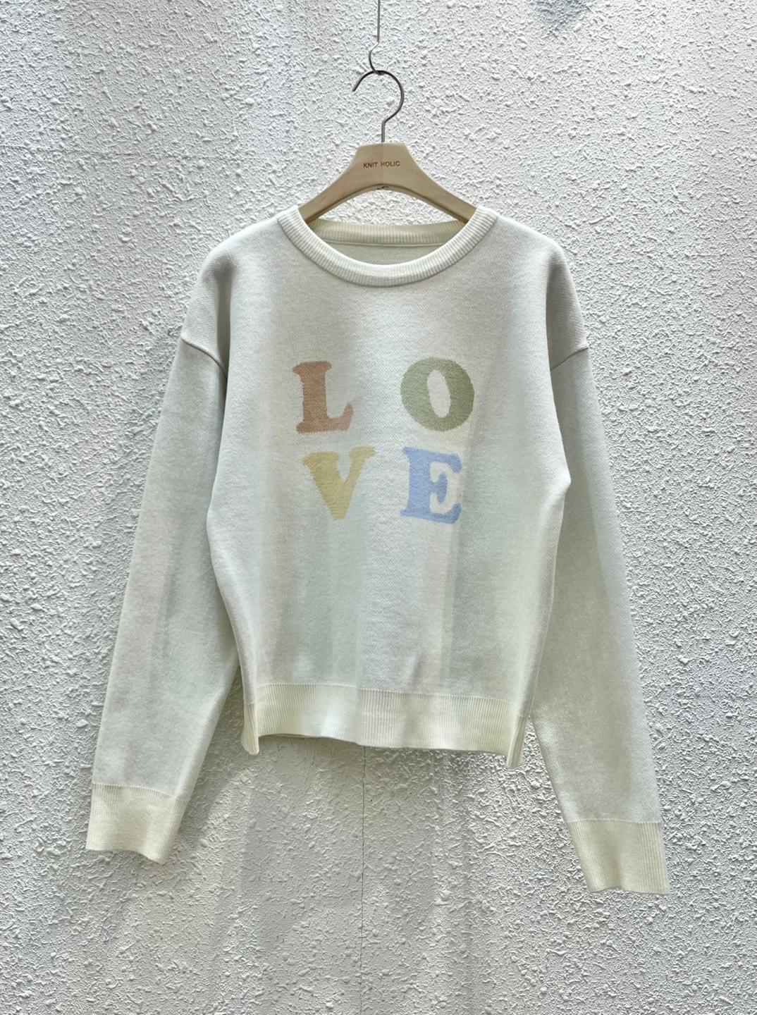 パステルLOVEロゴラウンドニット | 詳細画像10