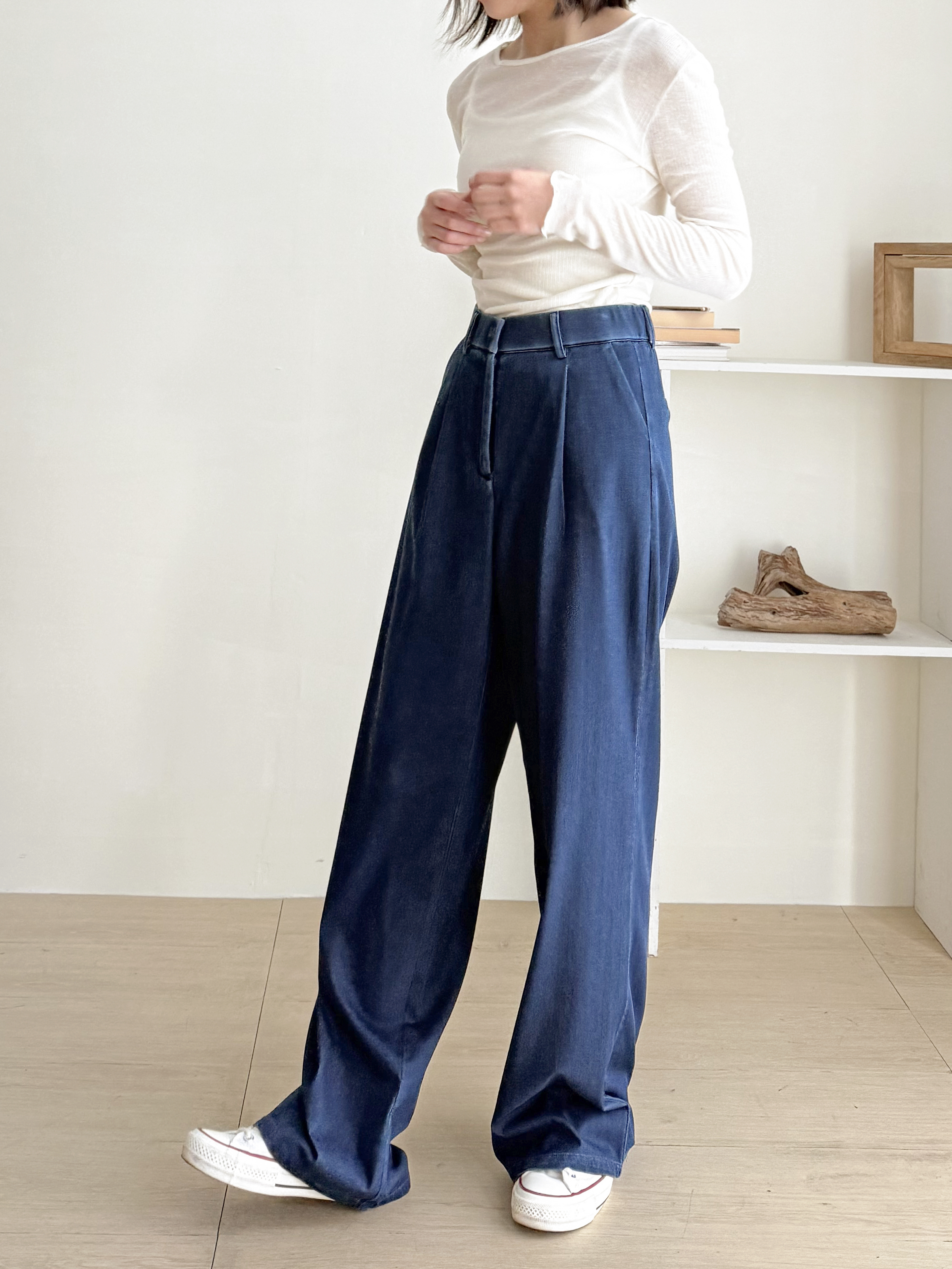 ウエストゴムホックタックワイドデニムパンツ | 詳細画像6