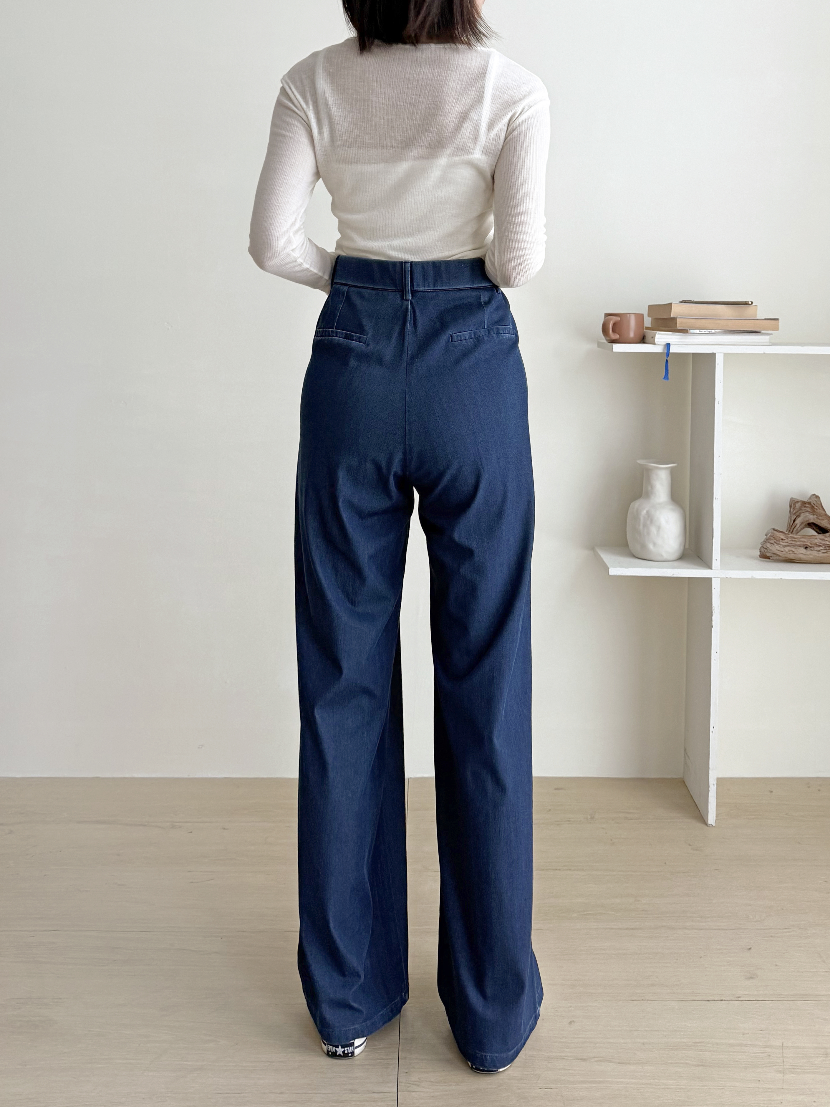 ウエストゴムホックタックワイドデニムパンツ | 詳細画像8
