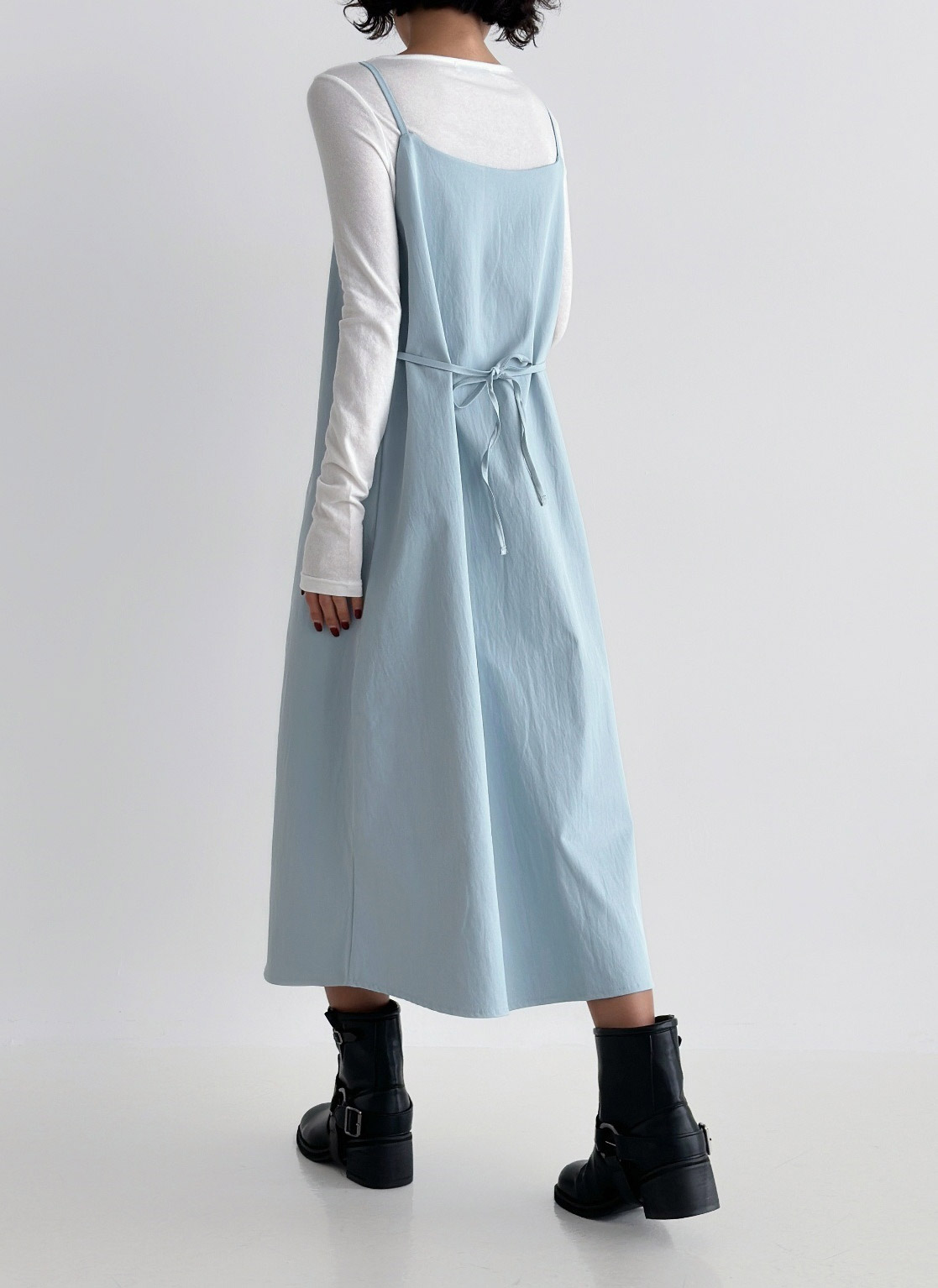 Vネックリボンスリットキャミワンピース | 詳細画像4