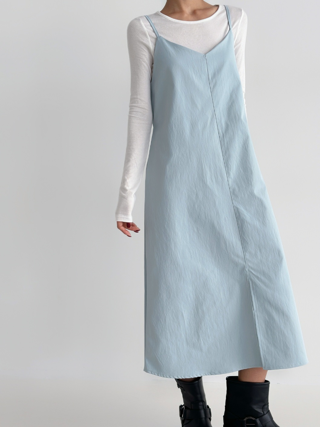 Vネックリボンスリットキャミワンピース | 詳細画像7