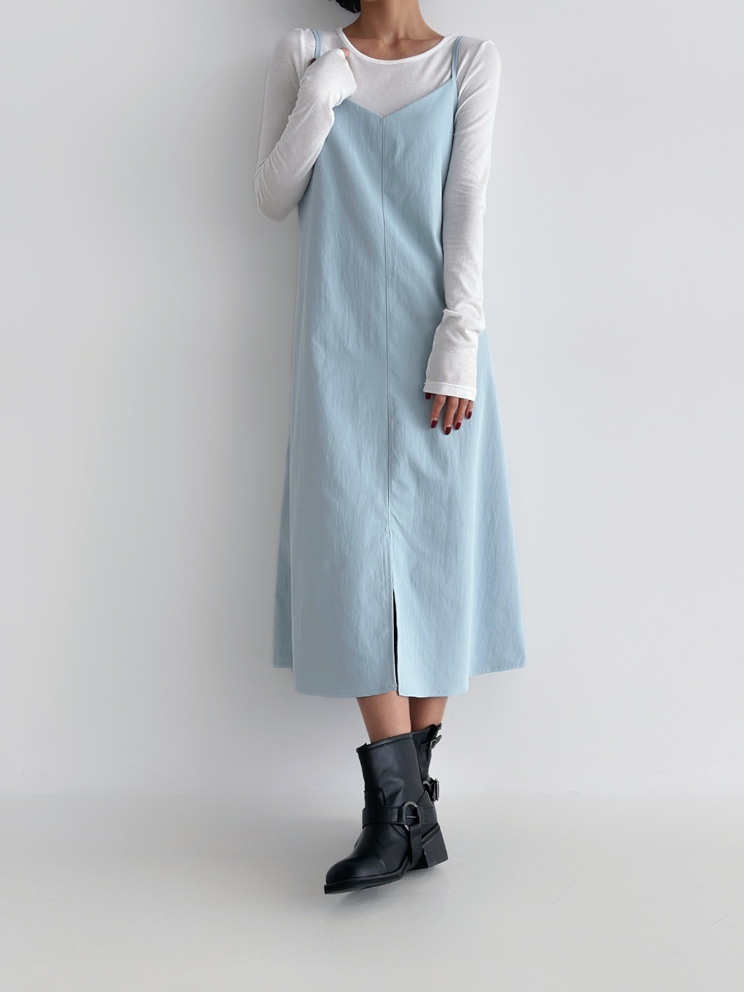 Vネックリボンスリットキャミワンピース | 詳細画像8