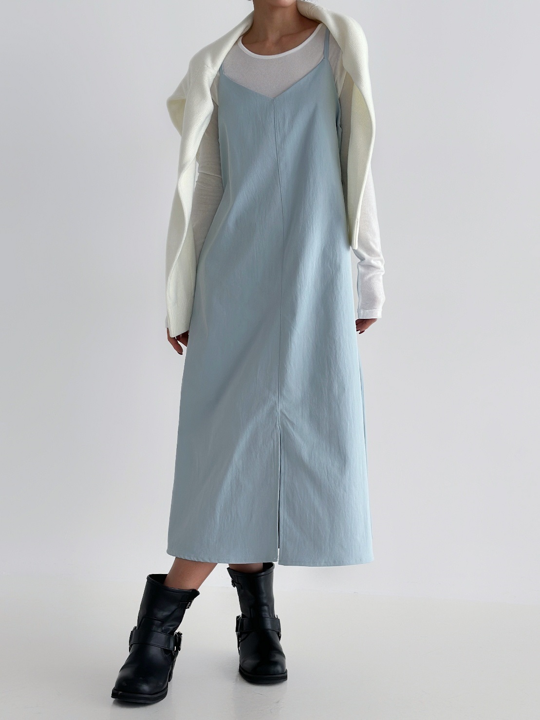 Vネックリボンスリットキャミワンピース | 詳細画像11