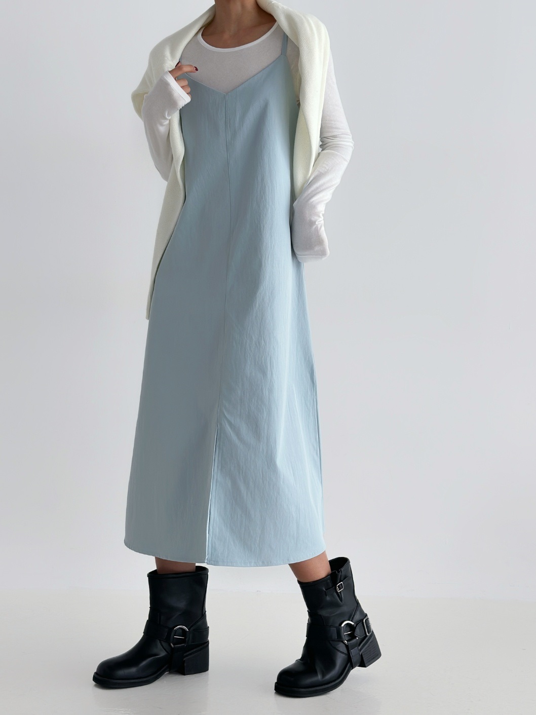 Vネックリボンスリットキャミワンピース | 詳細画像12