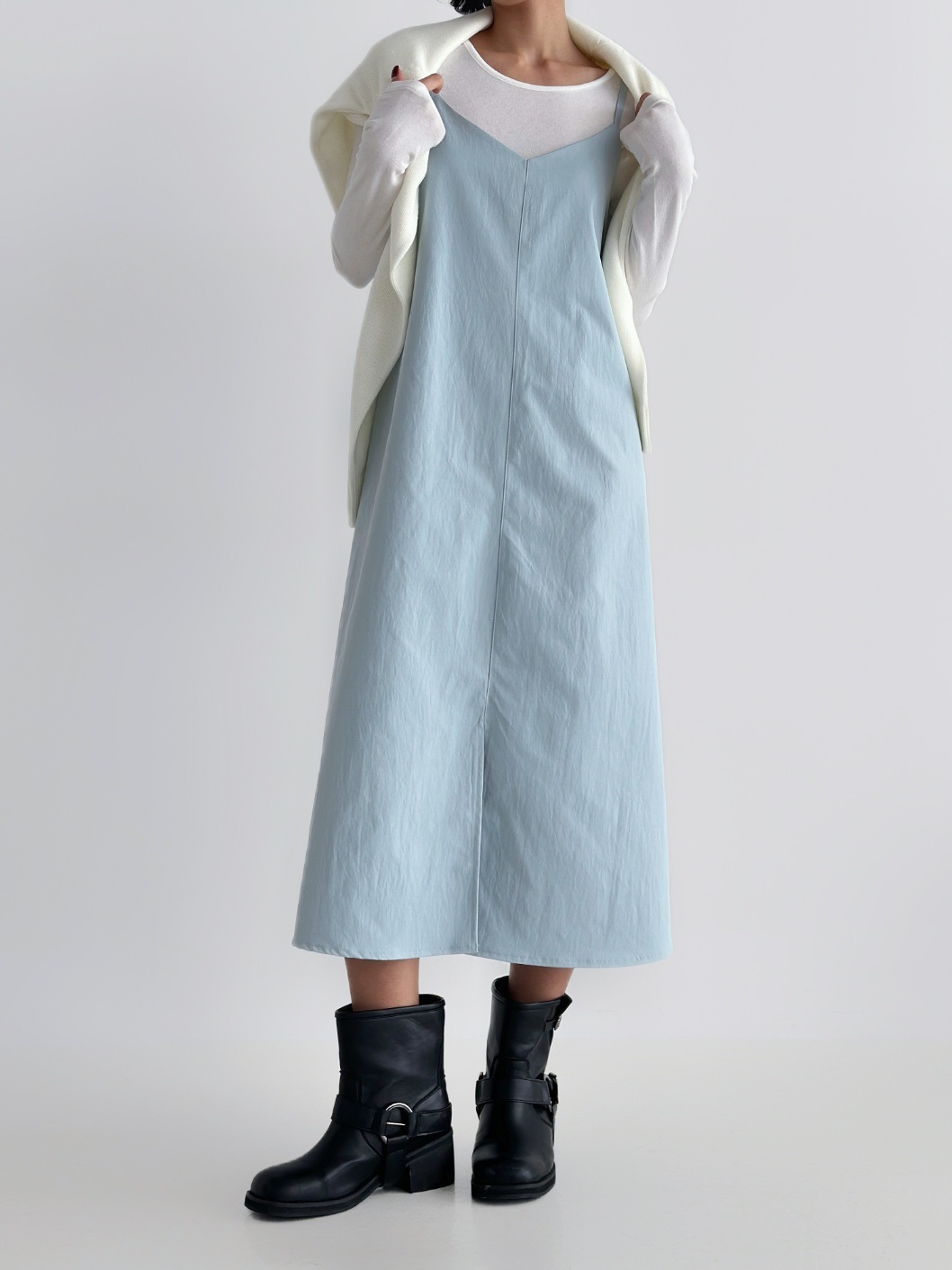 Vネックリボンスリットキャミワンピース | 詳細画像13