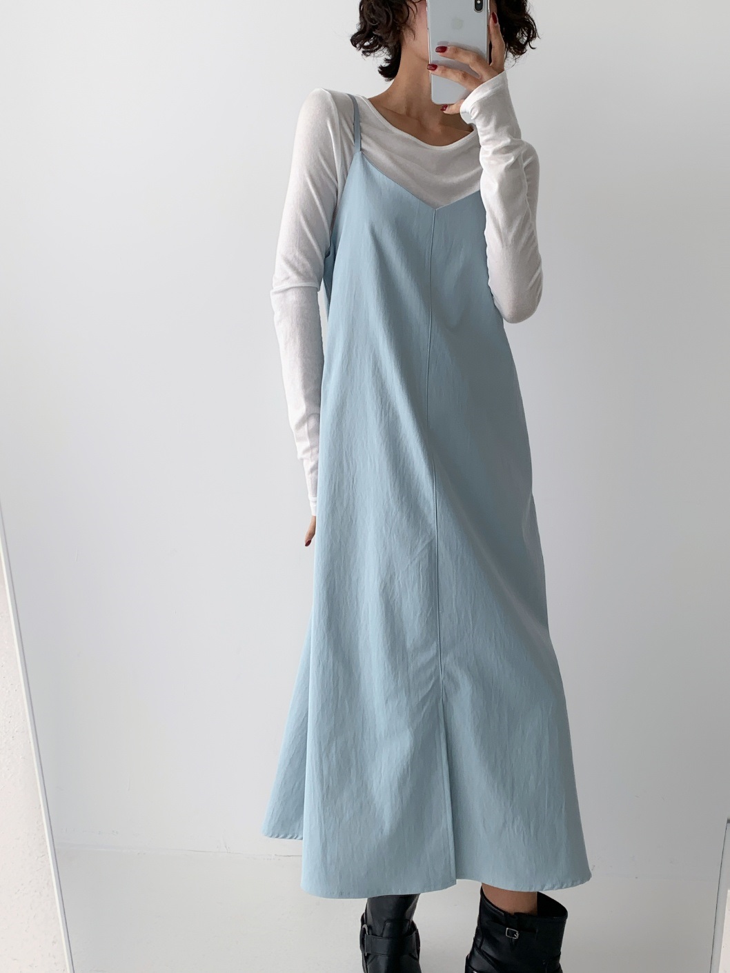 Vネックリボンスリットキャミワンピース | 詳細画像15