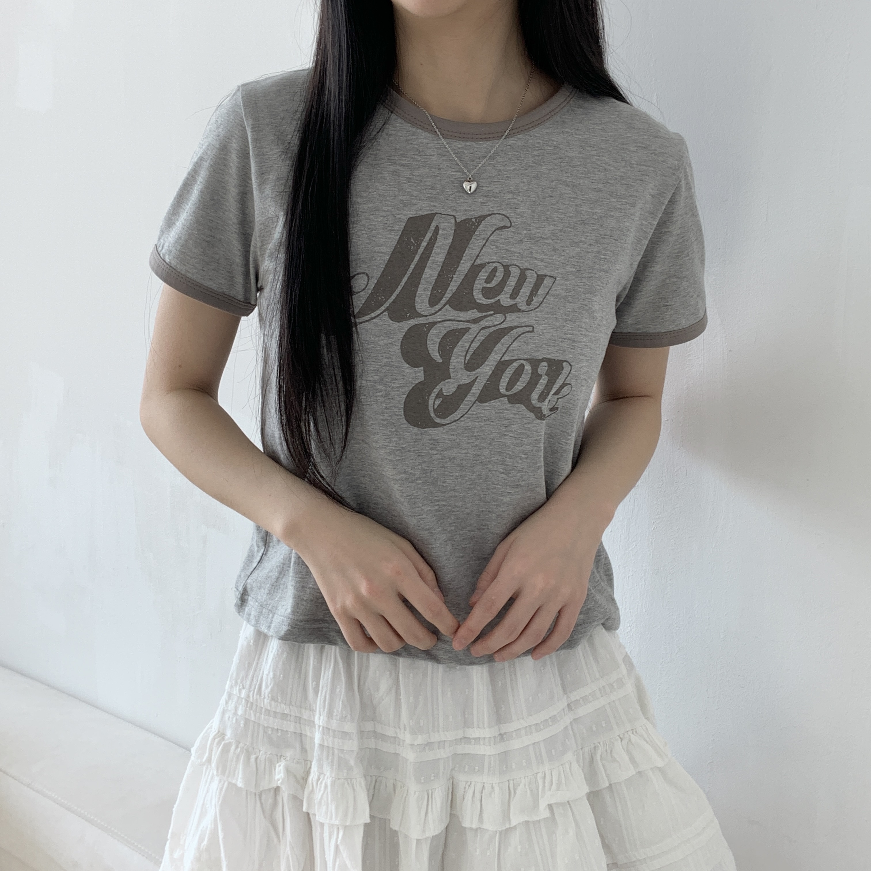 New yorkロゴリンガー半袖Tシャツ | 詳細画像5