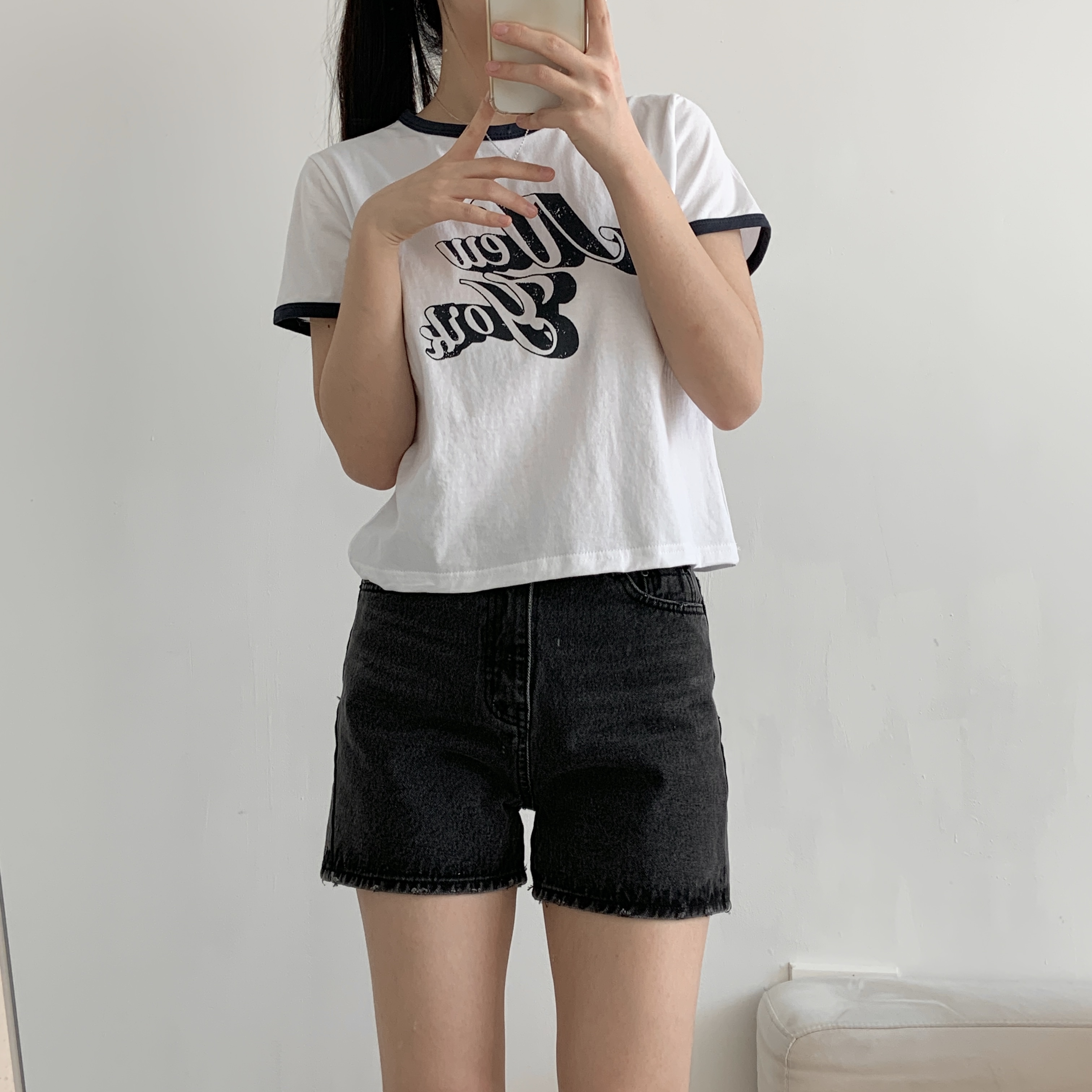 New yorkロゴリンガー半袖Tシャツ | 詳細画像7
