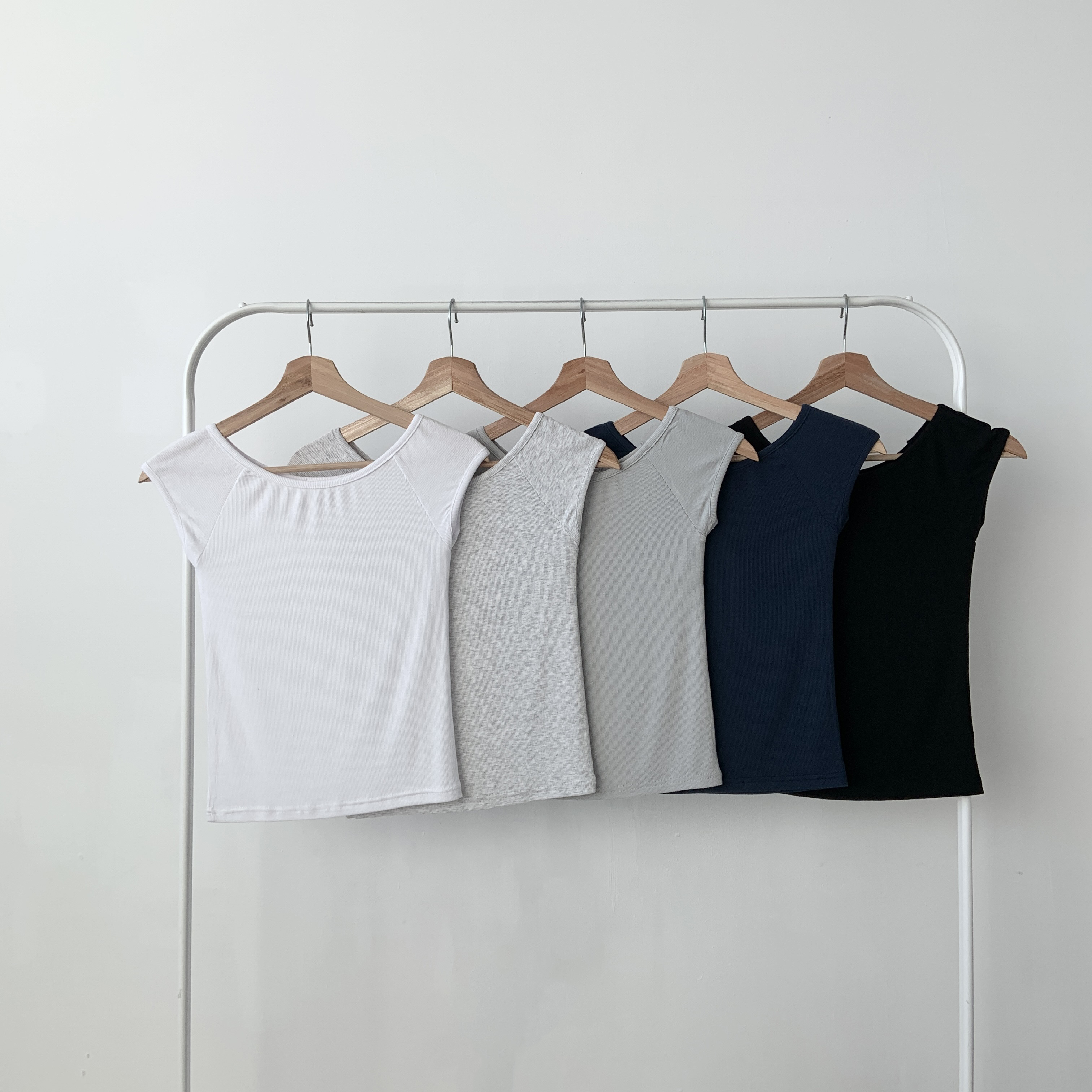 2WAYフレンチスリーブリブTシャツ | 詳細画像10