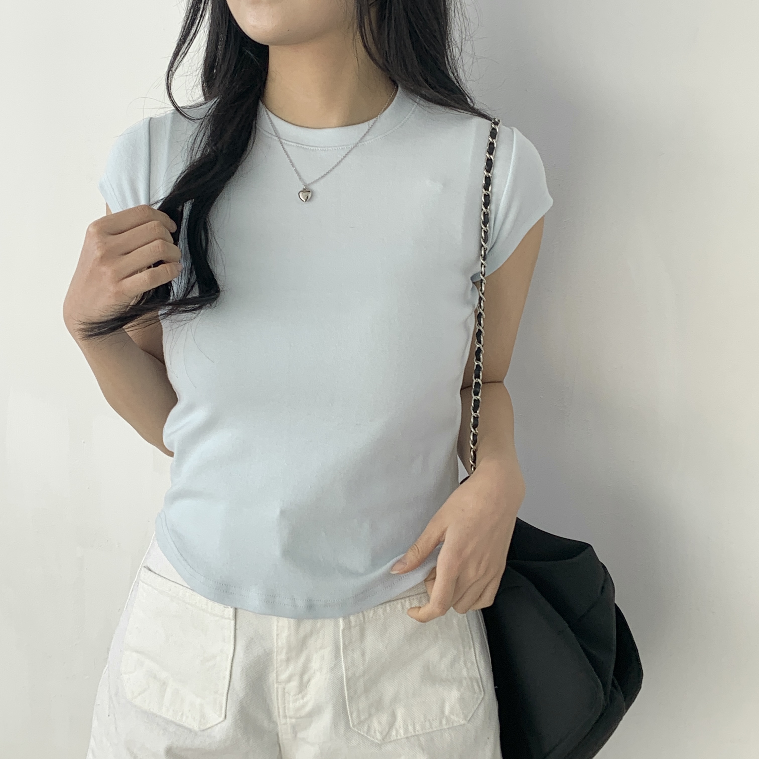 クロップドキャップスリーブTシャツ | 詳細画像4