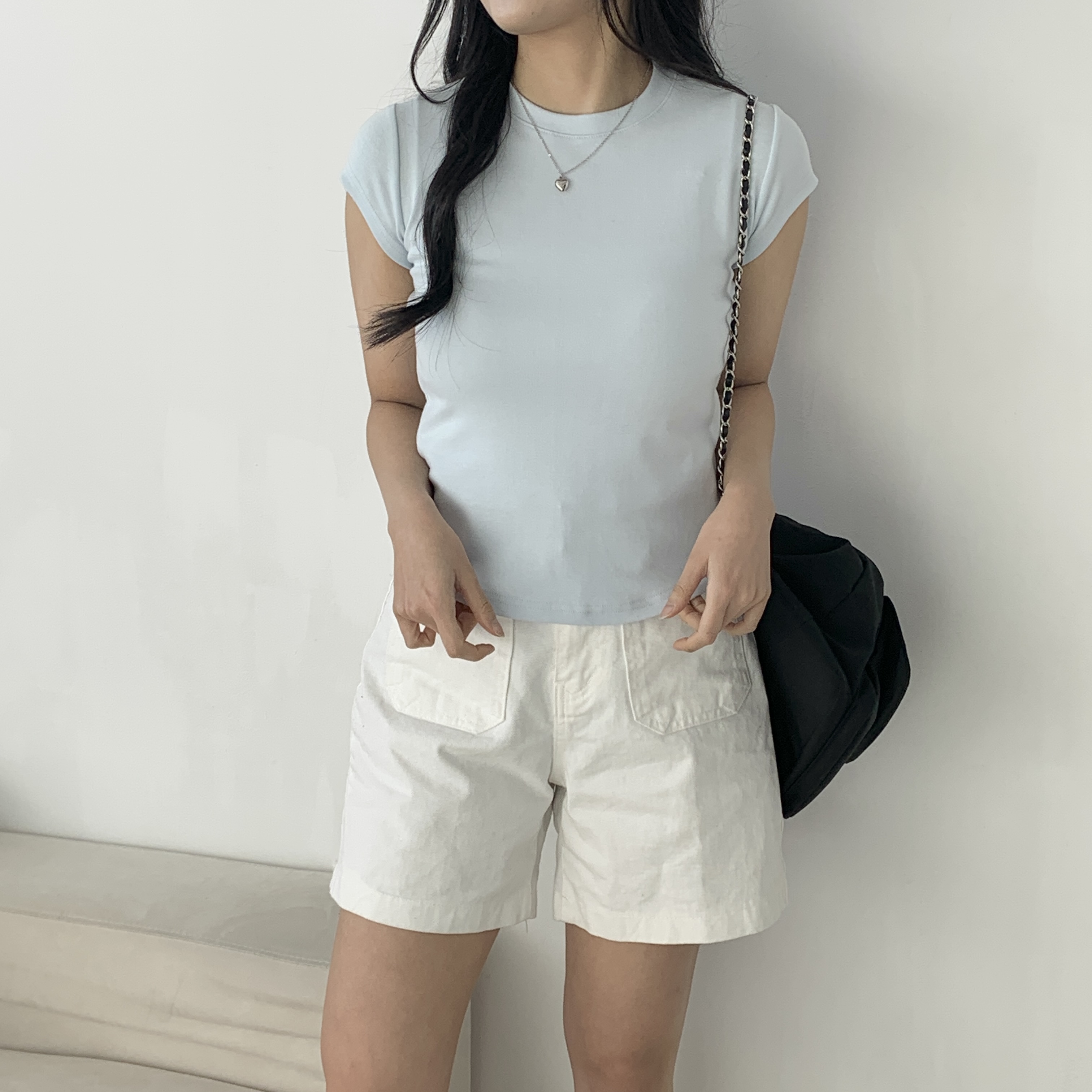 クロップドキャップスリーブTシャツ | 詳細画像5