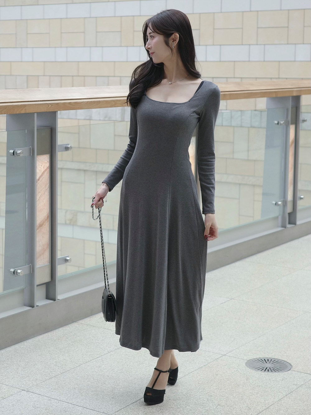 スクエアネックAラインワンピース | 詳細画像3