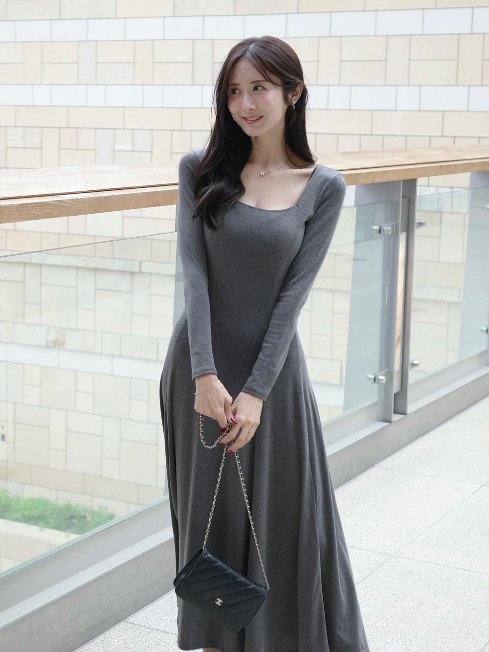 スクエアネックAラインワンピース | 詳細画像4