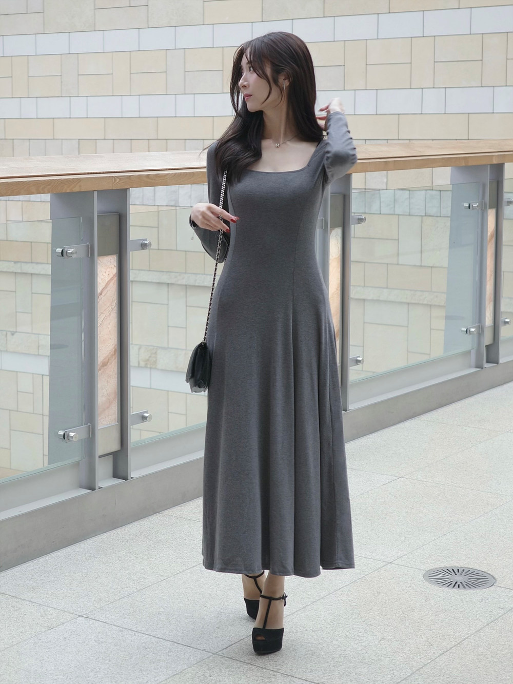 スクエアネックAラインワンピース | 詳細画像6