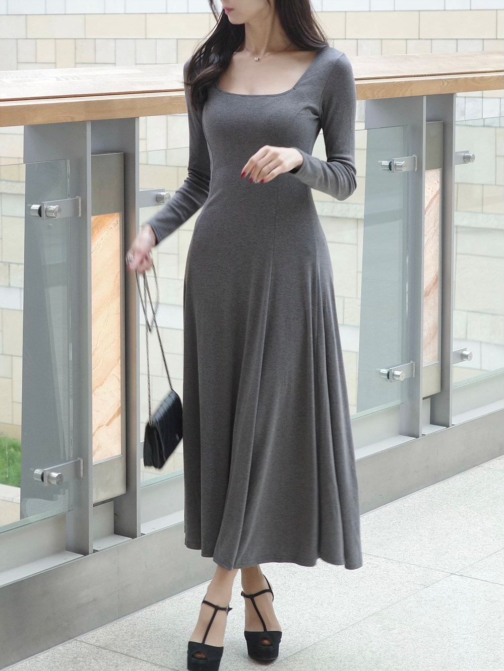 スクエアネックAラインワンピース | 詳細画像12