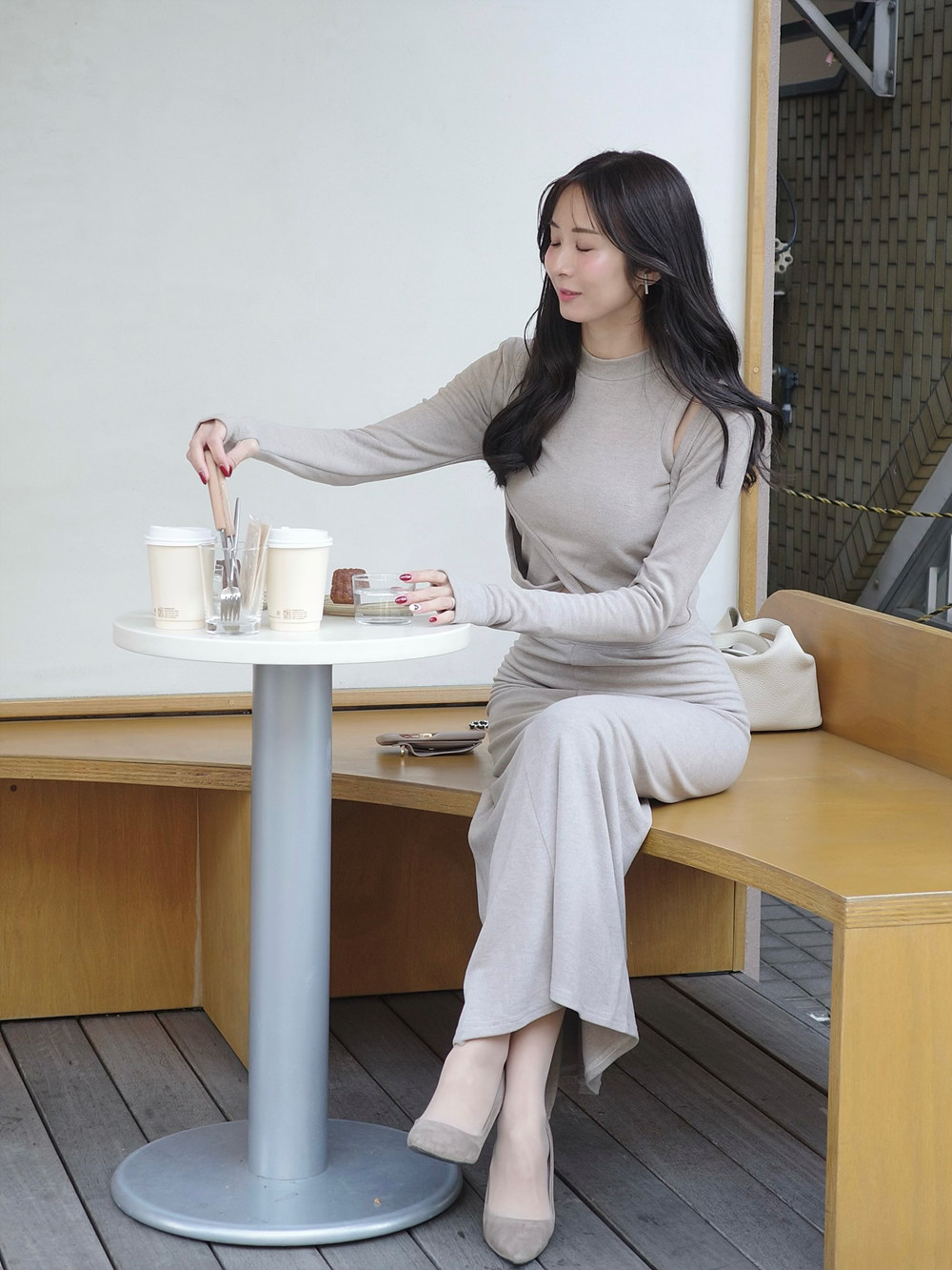 ハーフネックボレロTシャツ&マキシスカートSET | 詳細画像10