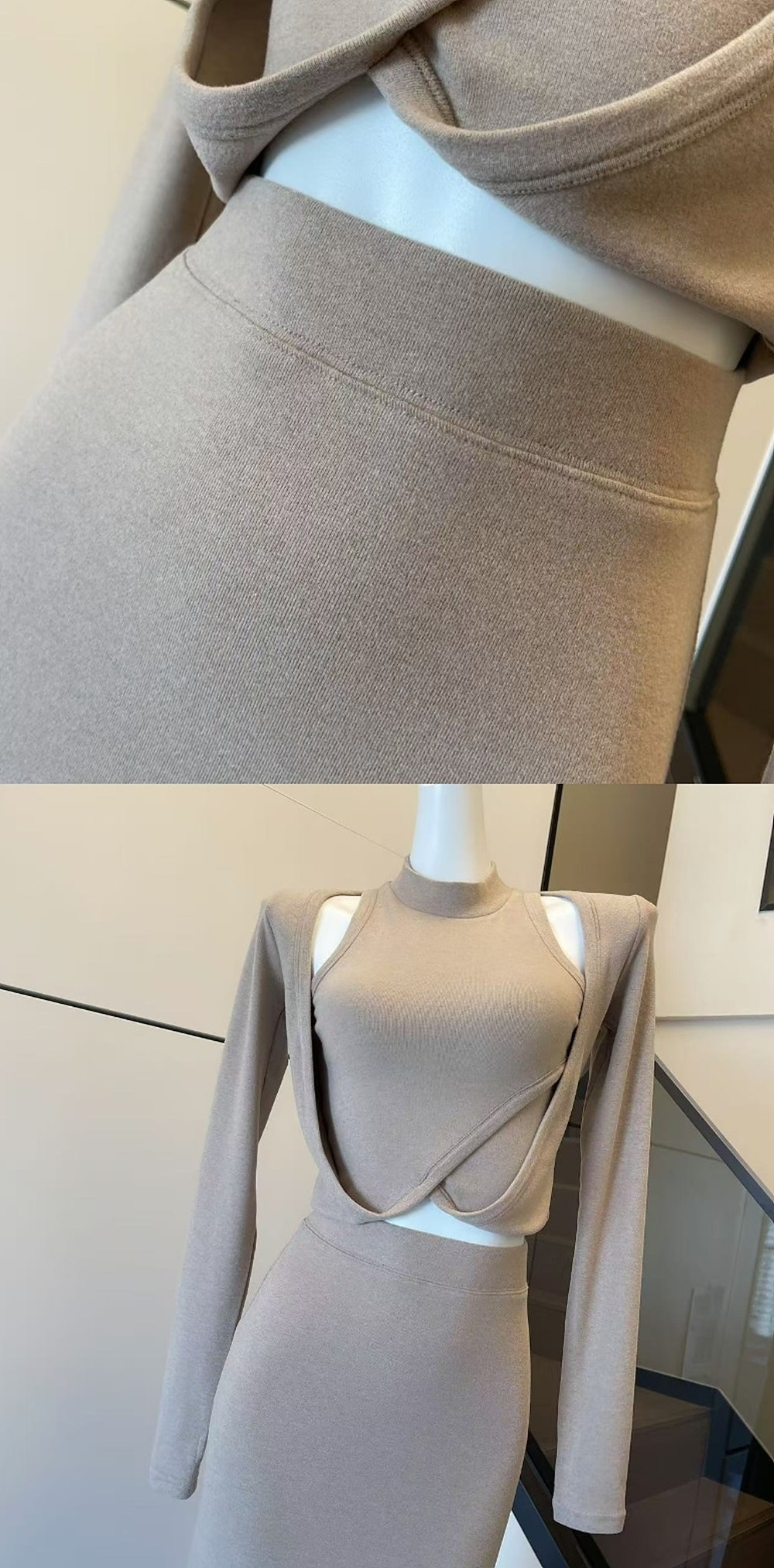 ハーフネックボレロTシャツ&マキシスカートSET | 詳細画像16