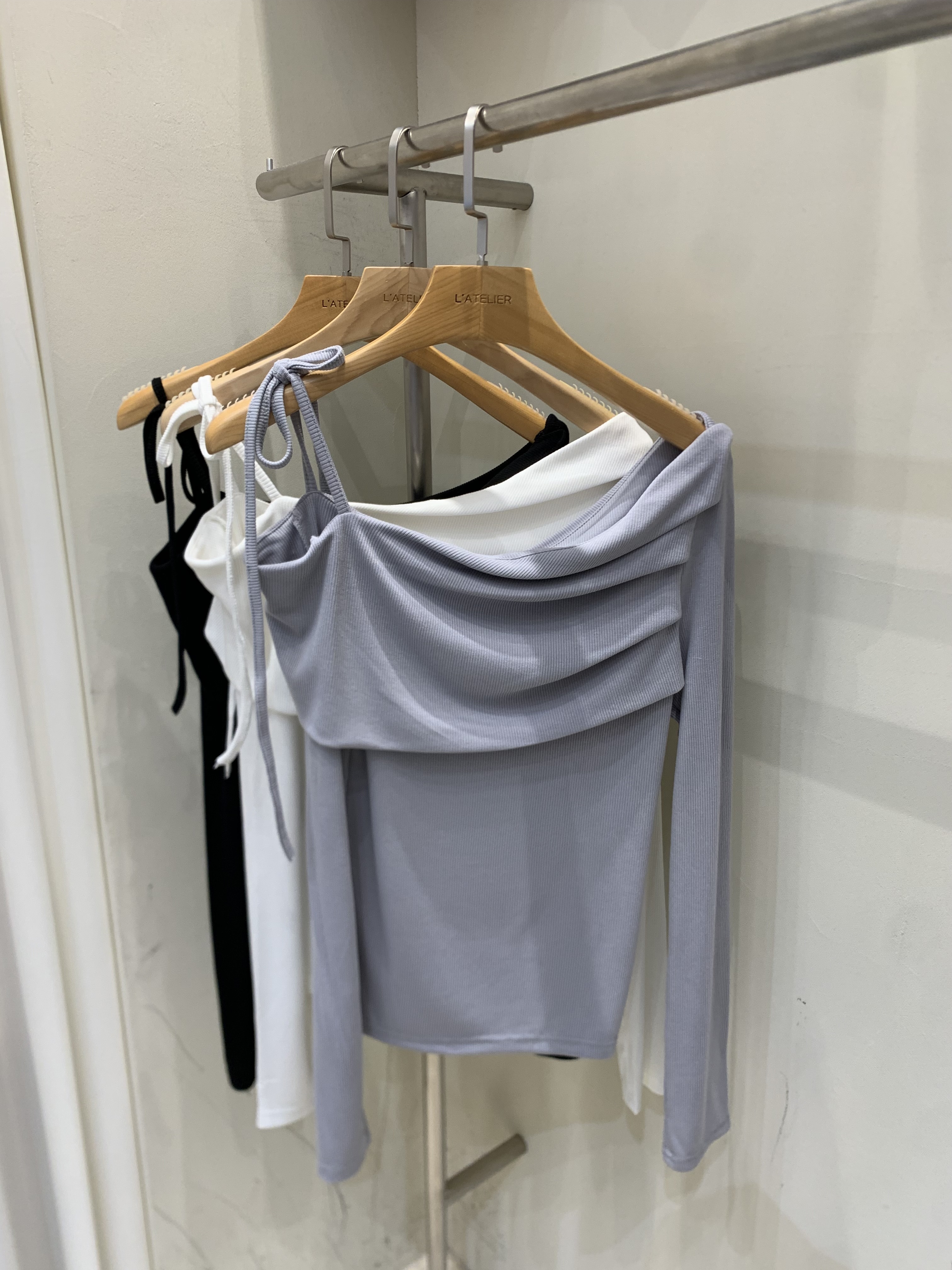 アシメリボンオフショルリブTシャツ | 詳細画像10