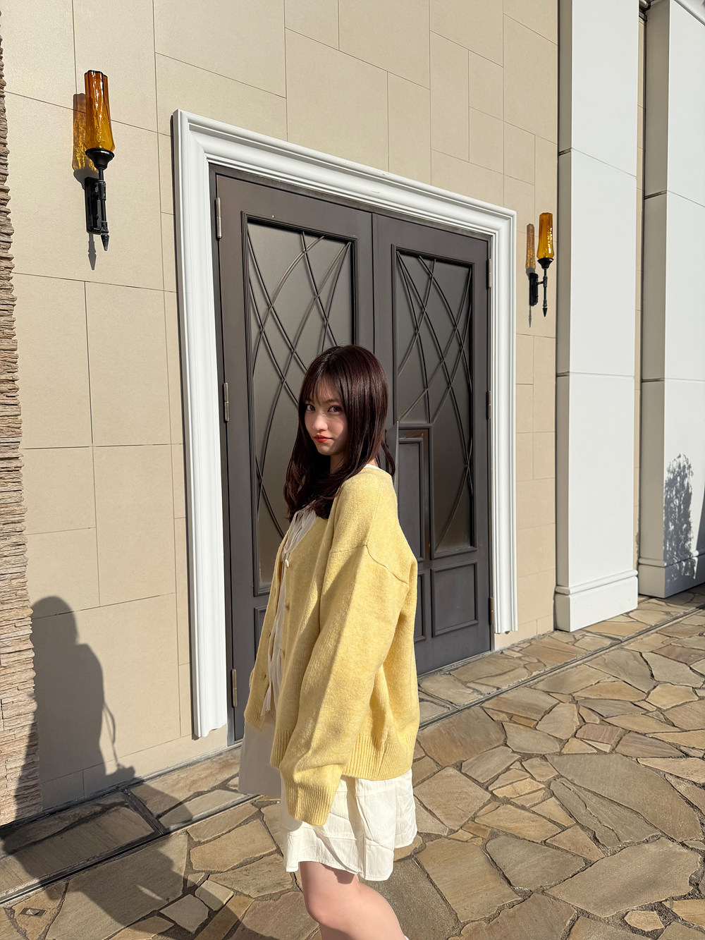 ウール混Vネックルーズカーディガン | 詳細画像9