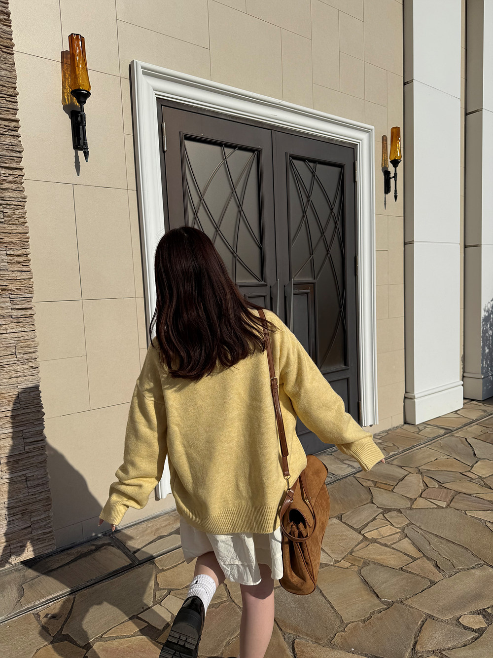 ウール混Vネックルーズカーディガン | 詳細画像12