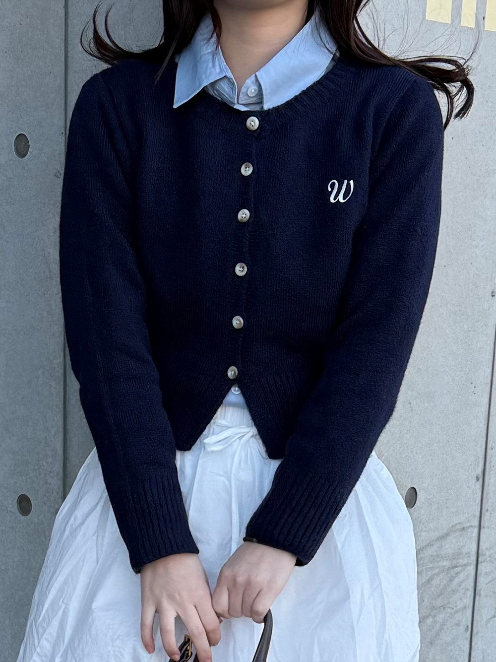 【希少デザイン】FR2 ワンポイント刺繍ロゴ ニット カーディガン 定番カラー KANGOL（カンゴール） カーディガン 別注コラボワンポイント刺繍ニット