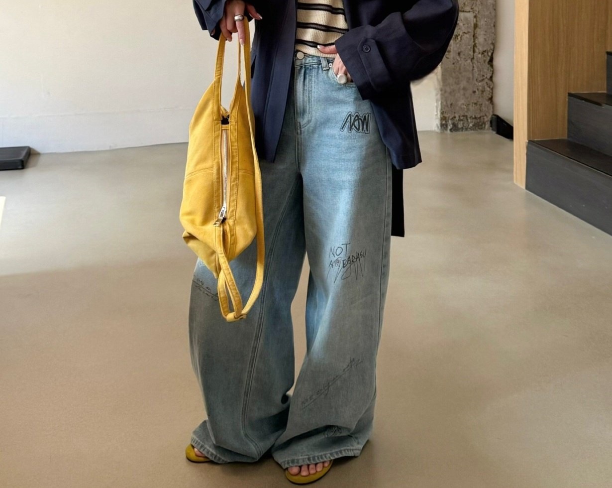 ドローイングダメージワイドデニムパンツ | 詳細画像2