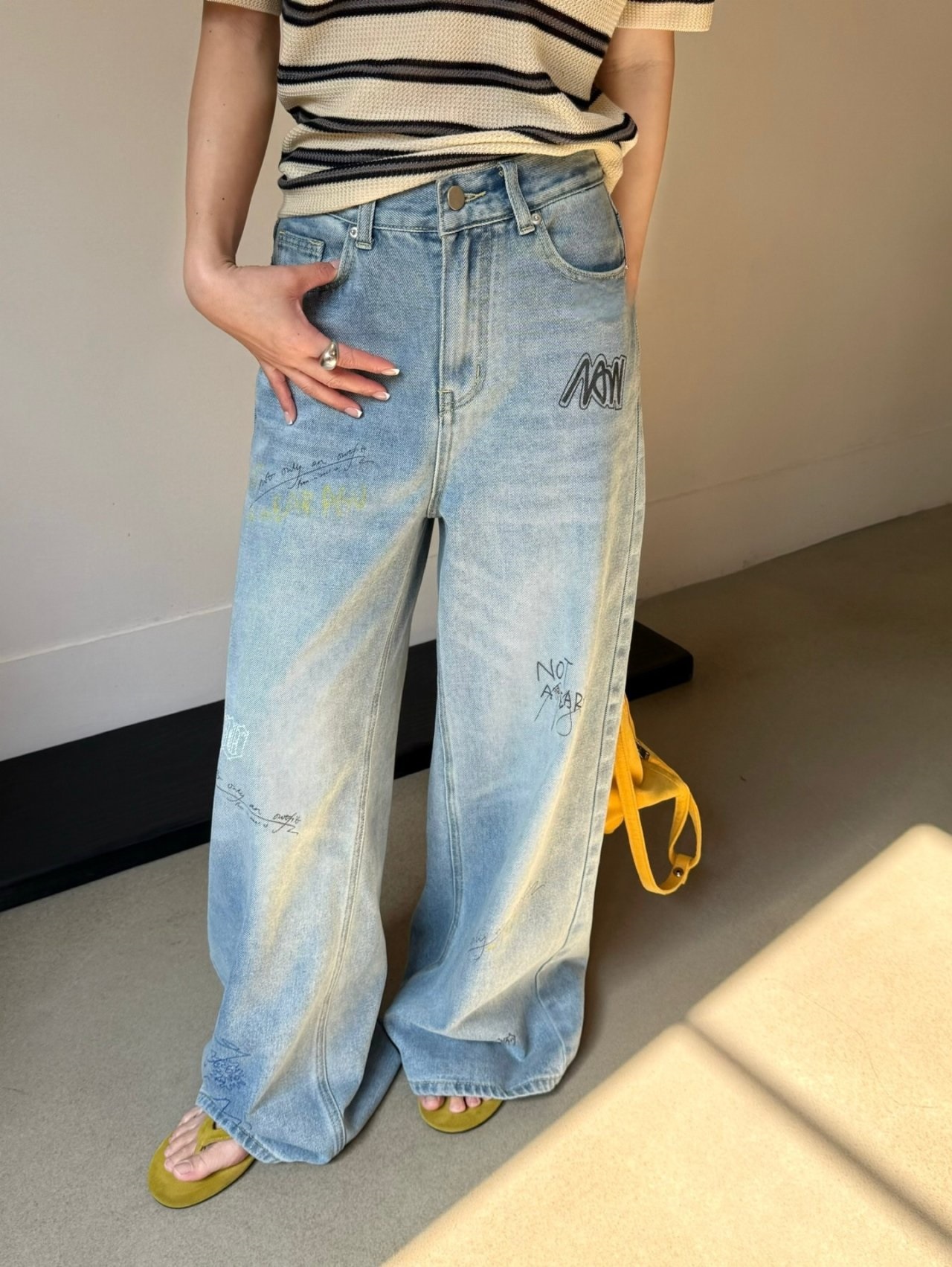 ドローイングダメージワイドデニムパンツ | 詳細画像5
