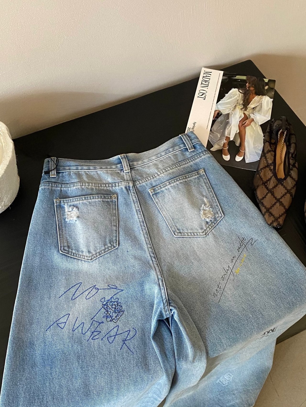 ドローイングダメージワイドデニムパンツ | 詳細画像9