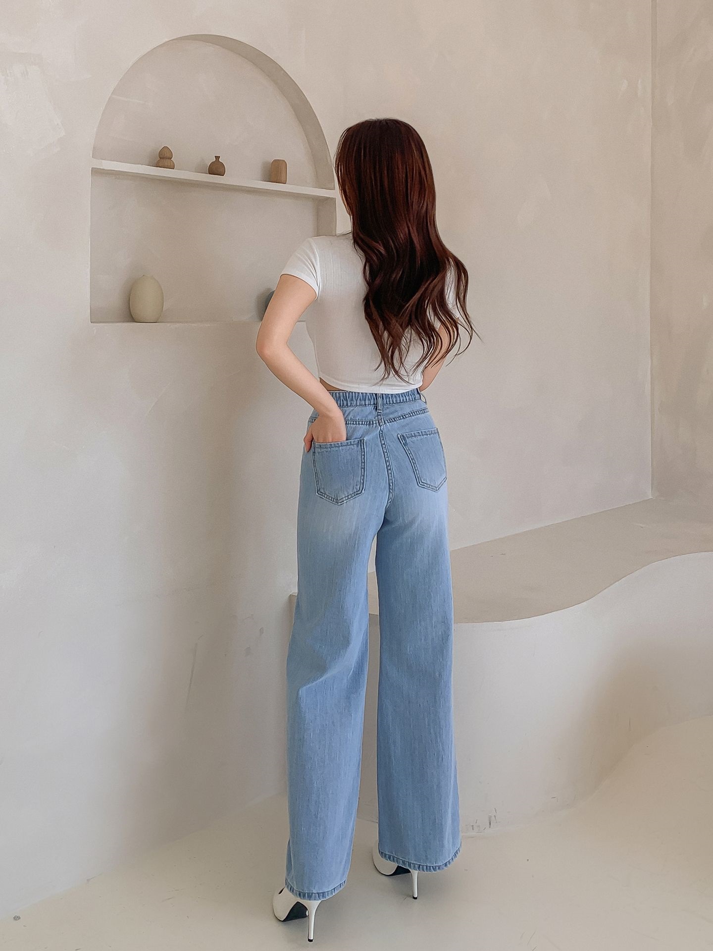 シークレットゴムラインワイドデニムパンツ | 詳細画像4