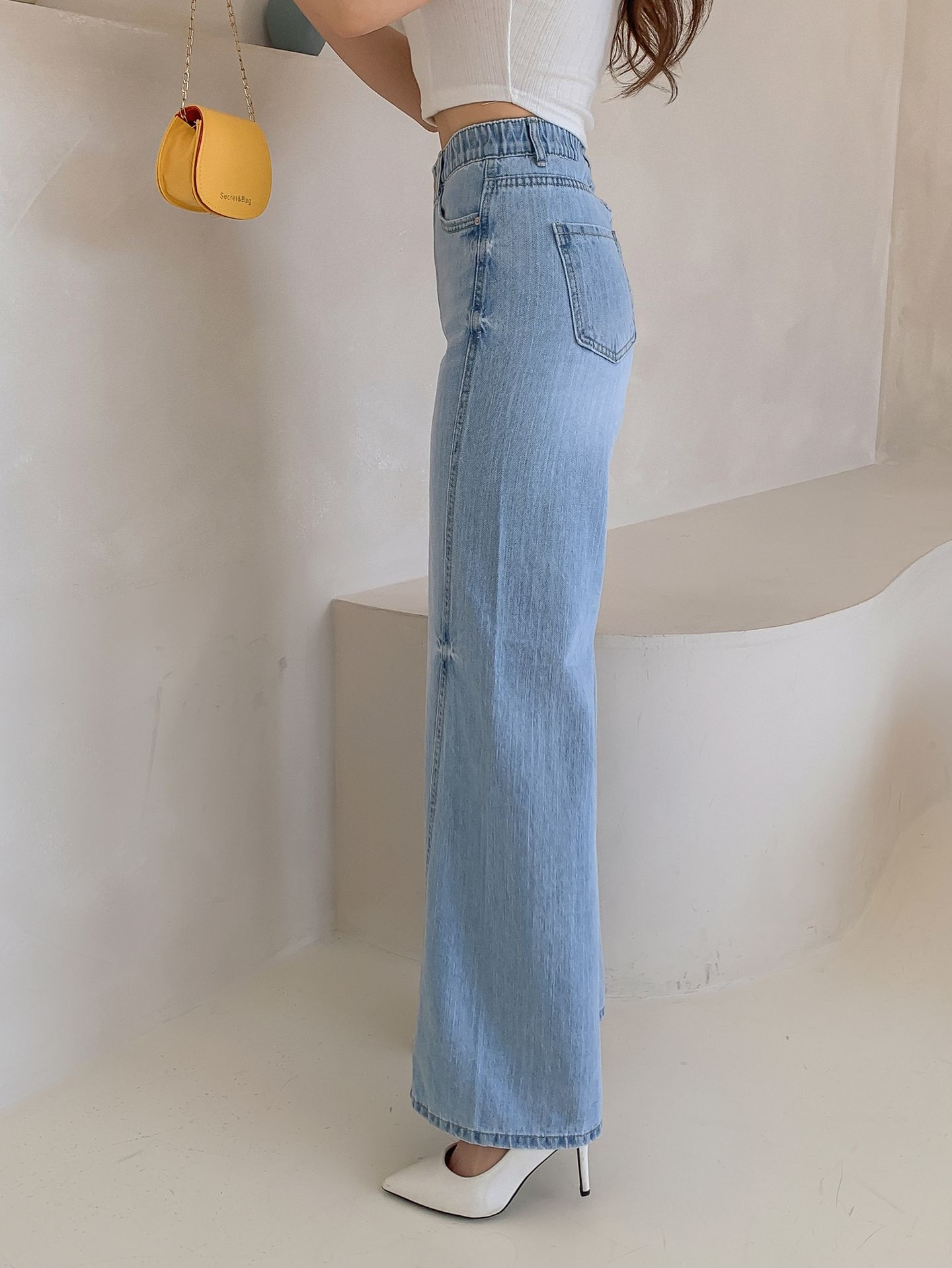 シークレットゴムラインワイドデニムパンツ | 詳細画像5