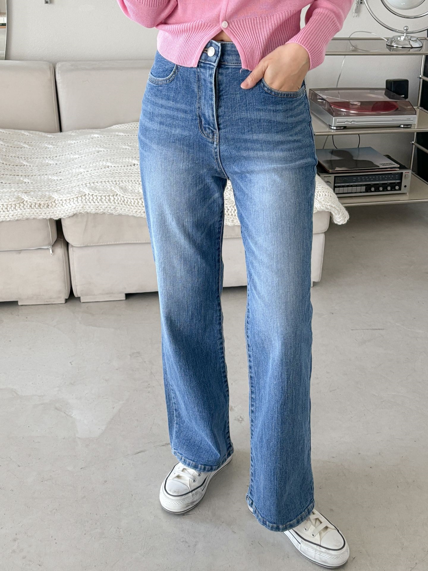 シークレットゴムストレートデニムパンツ | 詳細画像6