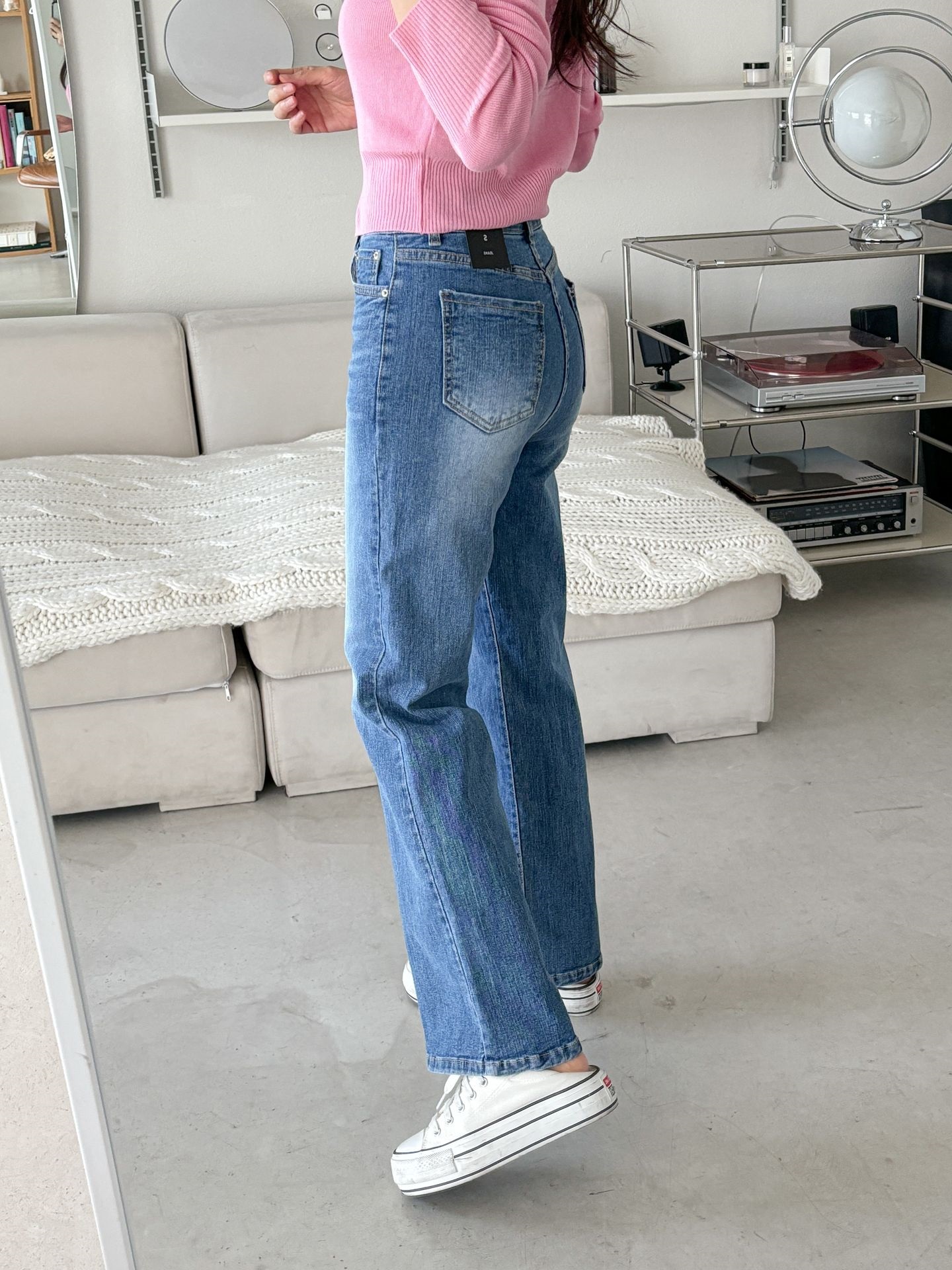 シークレットゴムストレートデニムパンツ | 詳細画像7