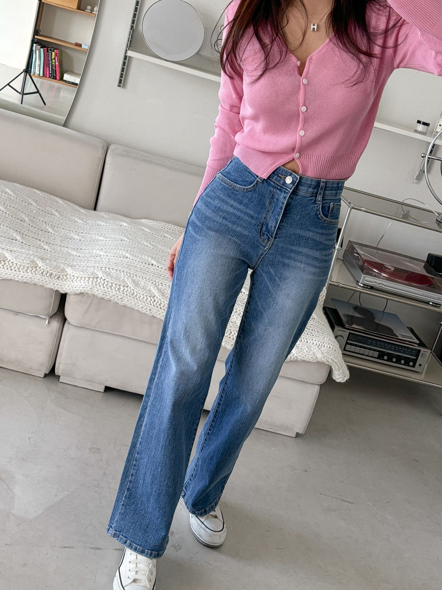 シークレットゴムストレートデニムパンツ | 詳細画像10