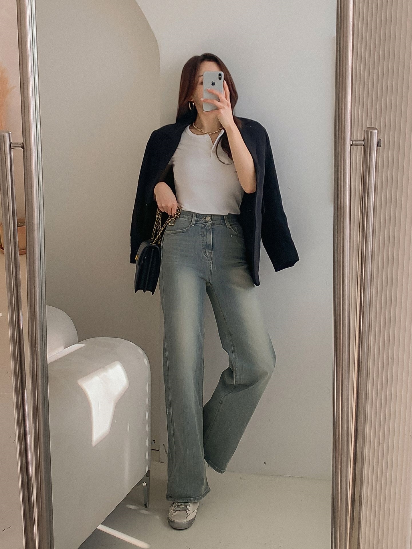 ストレートシークレットゴムデニムパンツ | 詳細画像2