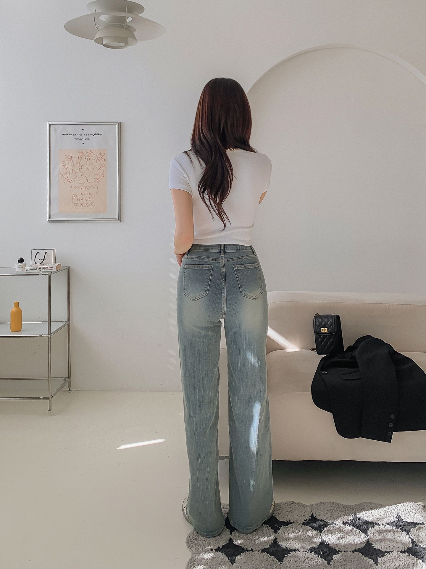 ストレートシークレットゴムデニムパンツ | 詳細画像5