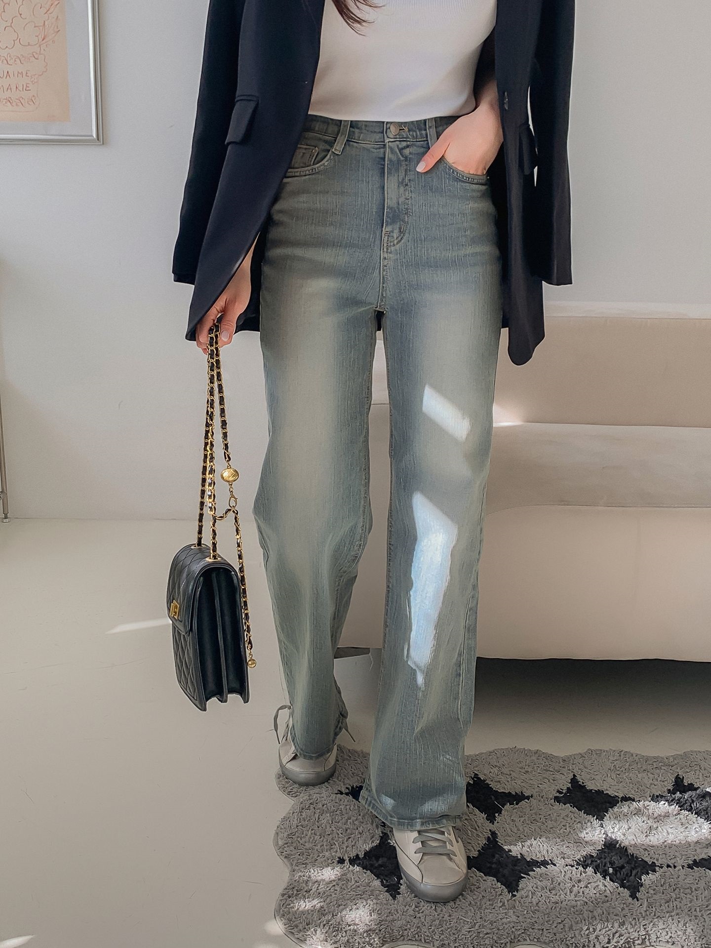 ストレートシークレットゴムデニムパンツ | 詳細画像6