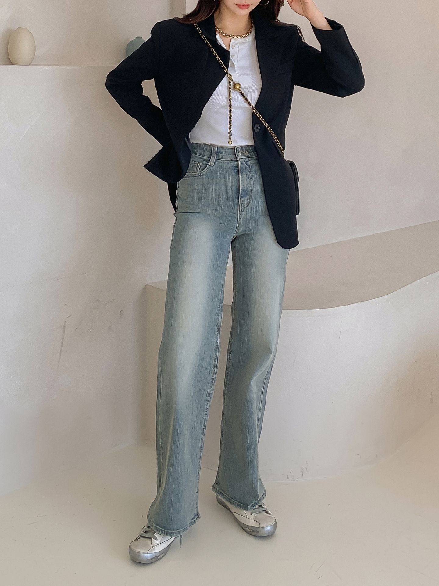 ストレートシークレットゴムデニムパンツ | 詳細画像10