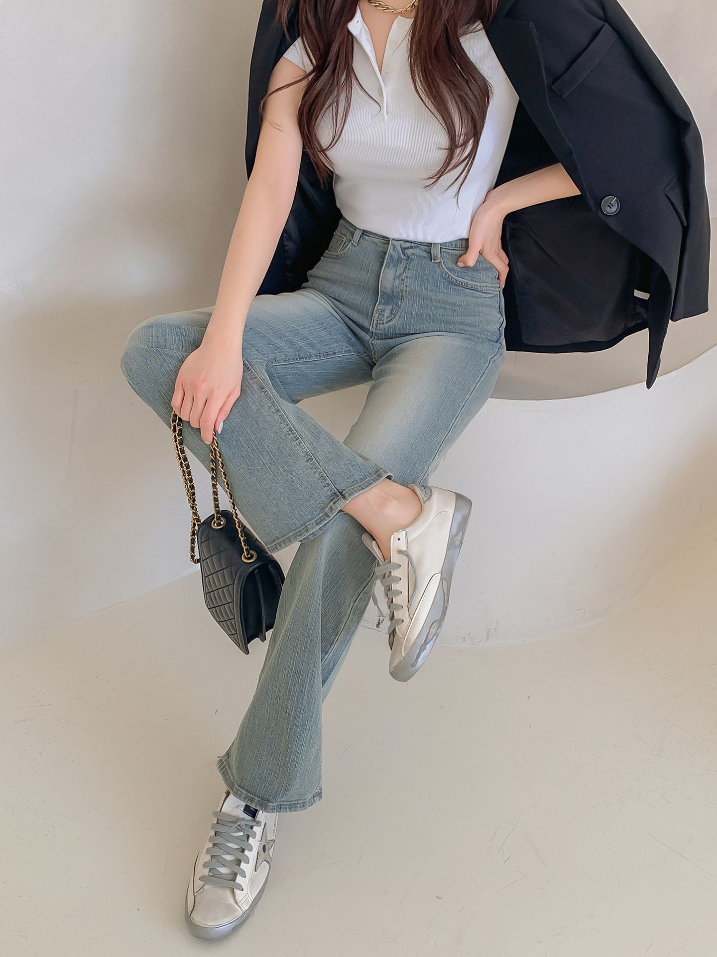 ストレートシークレットゴムデニムパンツ | 詳細画像11