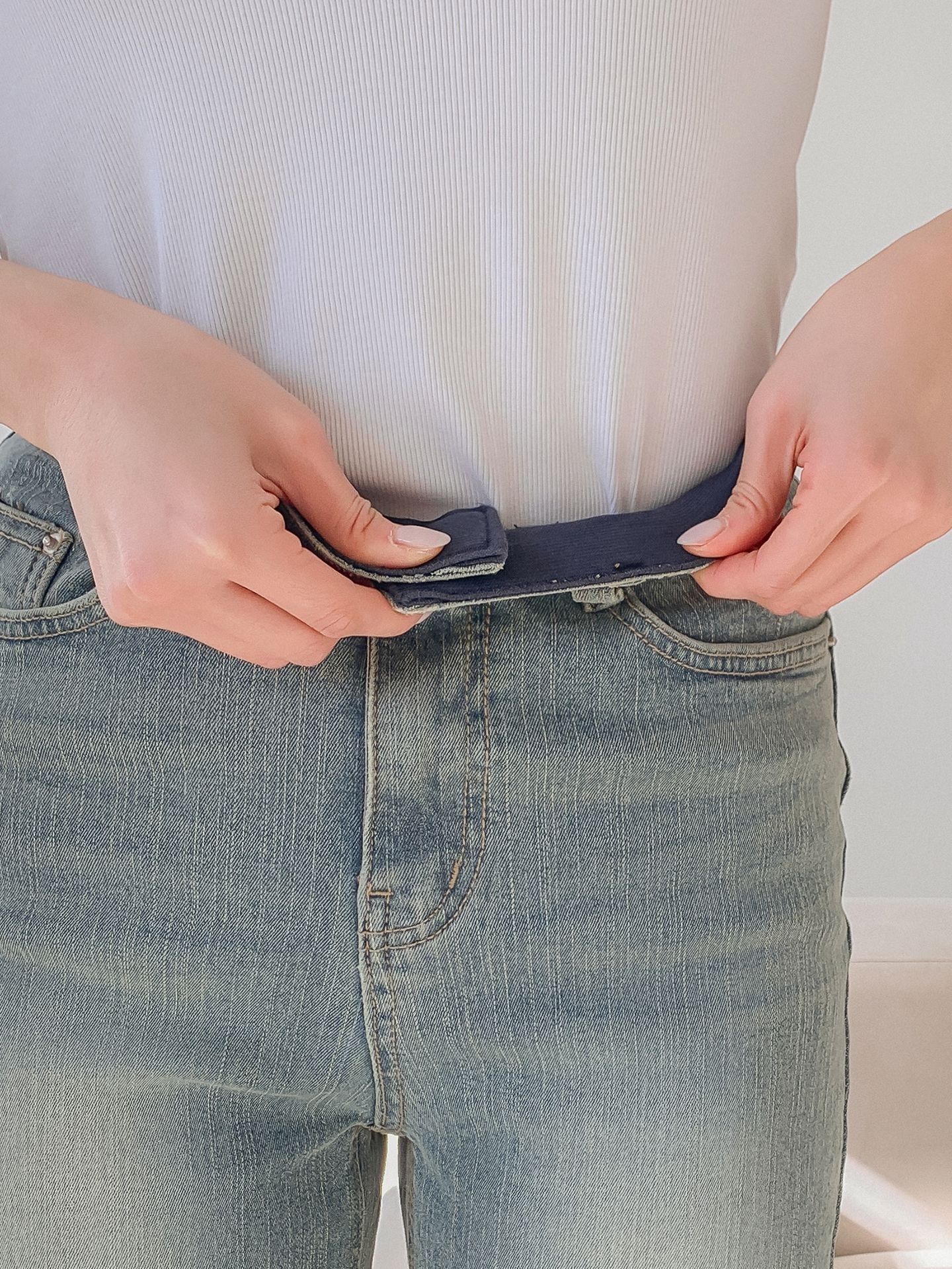 ストレートシークレットゴムデニムパンツ | 詳細画像15