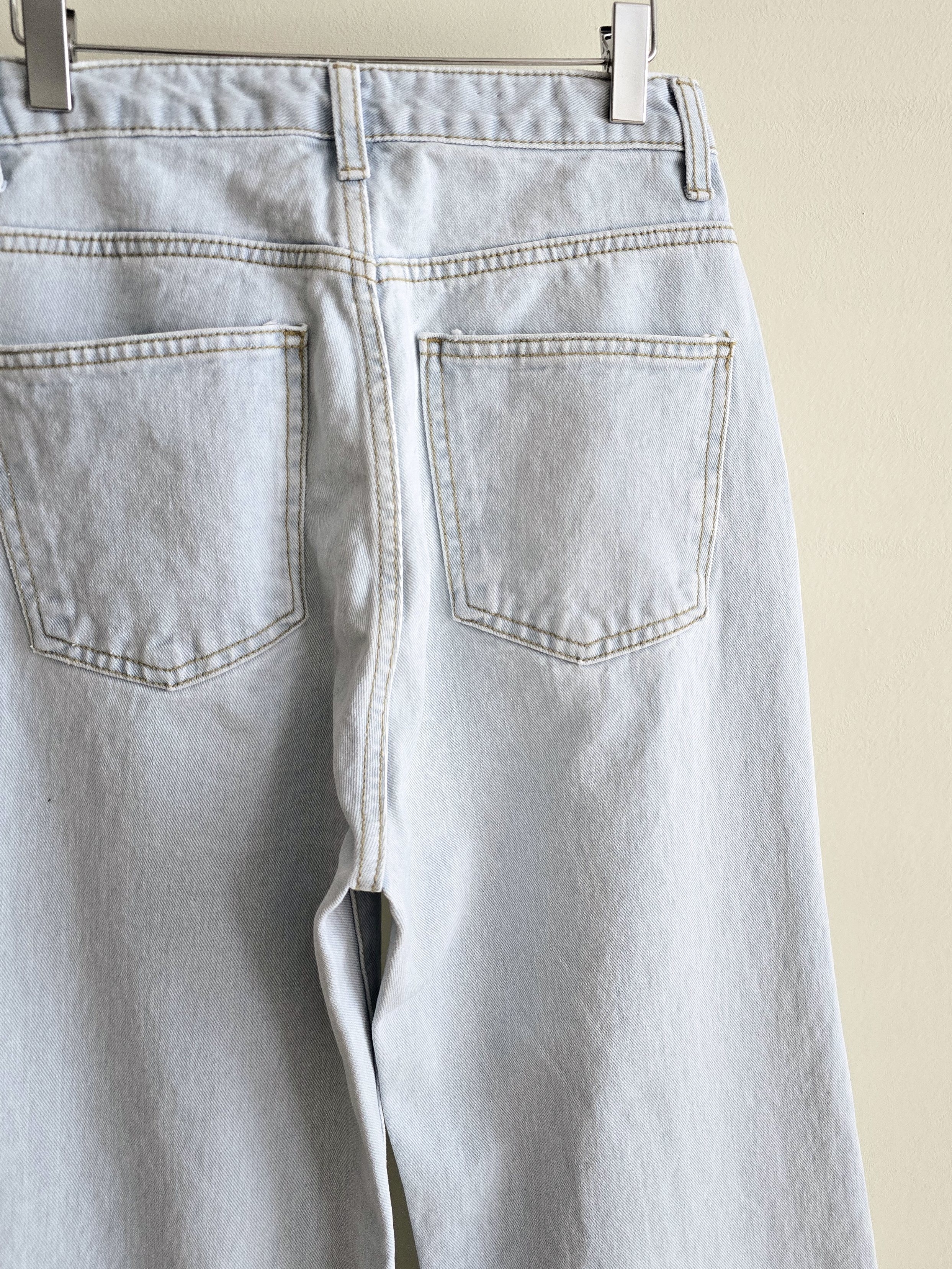 ダメージワイドライトブルーデニムパンツ | 詳細画像12