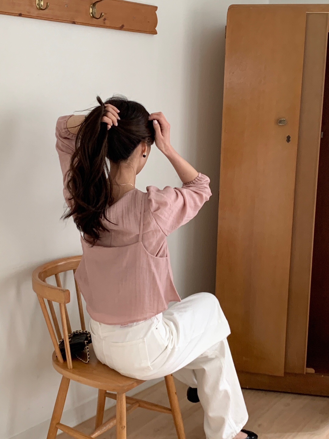 リネン混ビスチェ&パフブラウスSET | 詳細画像5