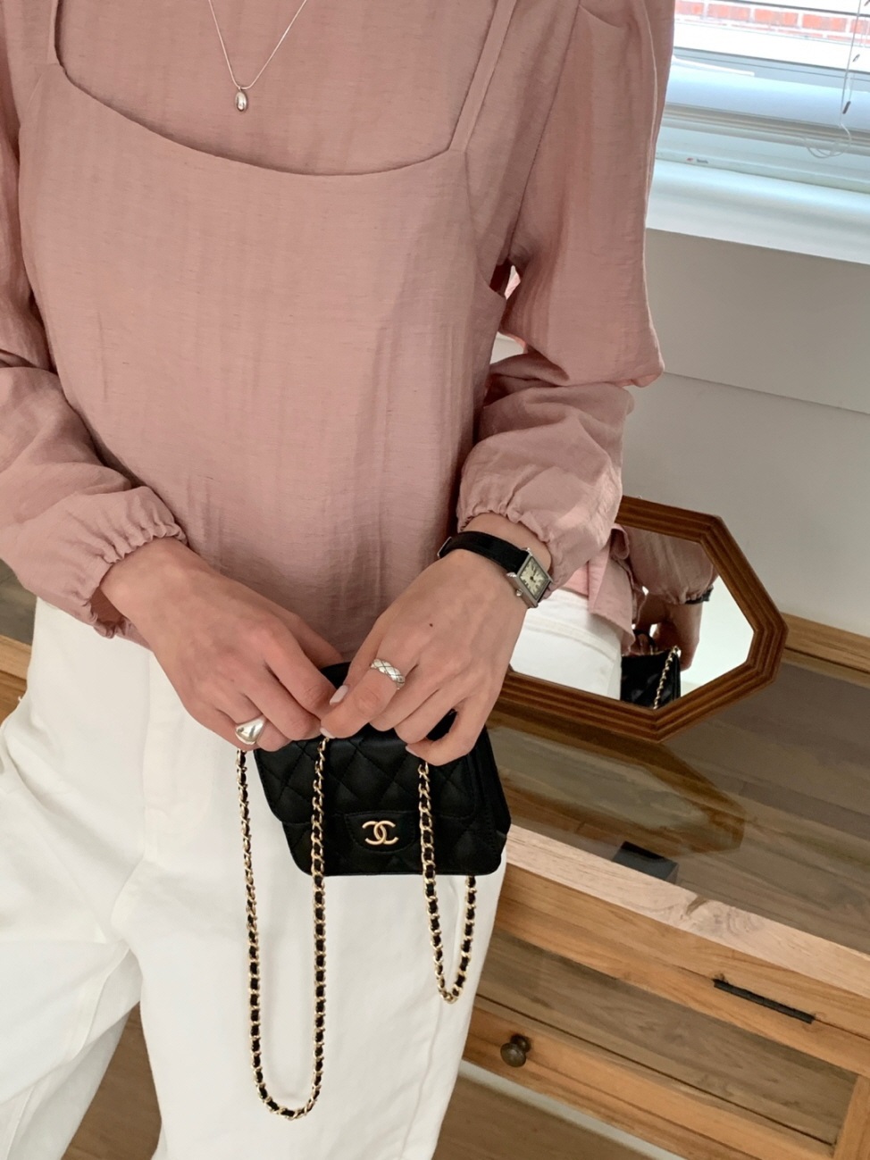 リネン混ビスチェ&パフブラウスSET | 詳細画像6