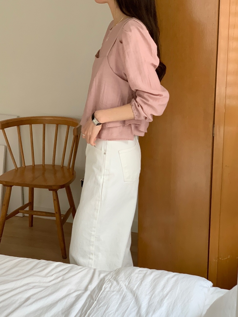 リネン混ビスチェ&パフブラウスSET | 詳細画像16