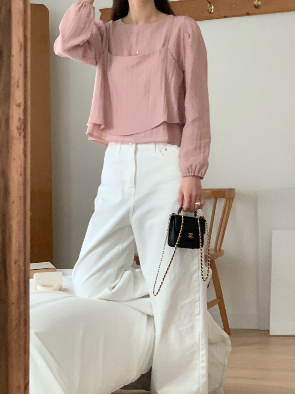 リネン混ビスチェ&パフブラウスSET | 詳細画像17