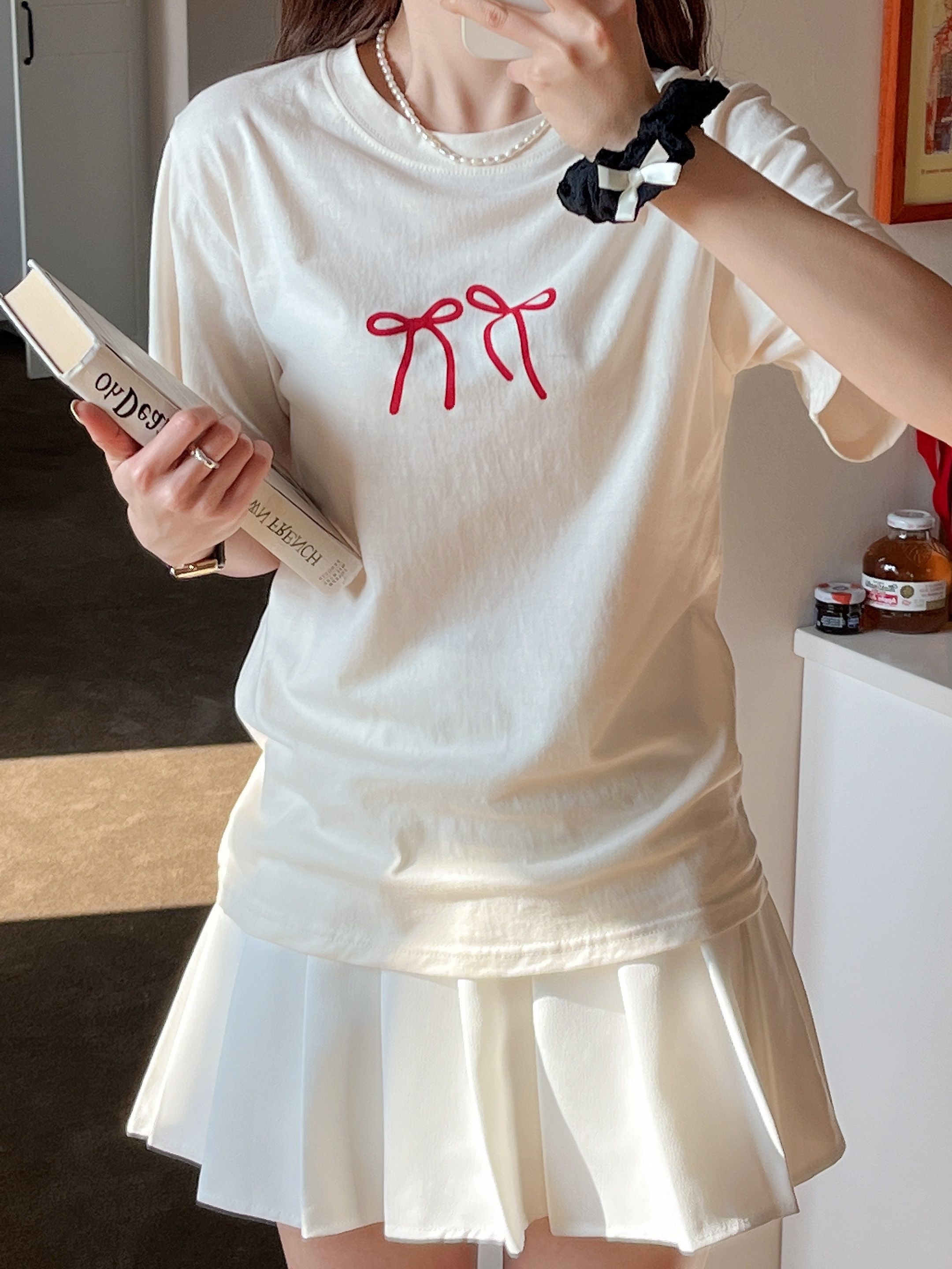 ダブルリボンプリント半袖Tシャツ | 詳細画像4