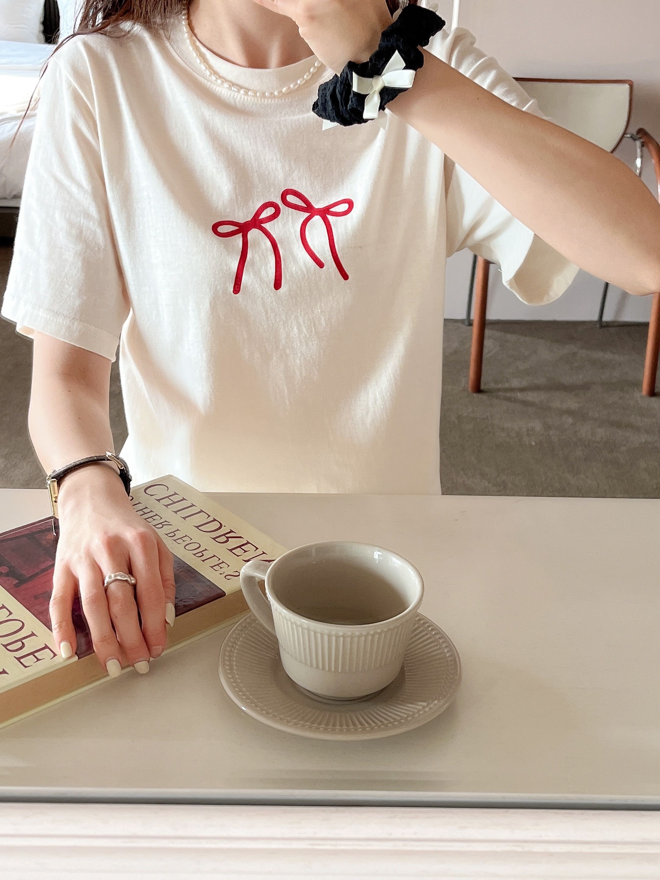 ダブルリボンプリント半袖Tシャツ | 詳細画像14