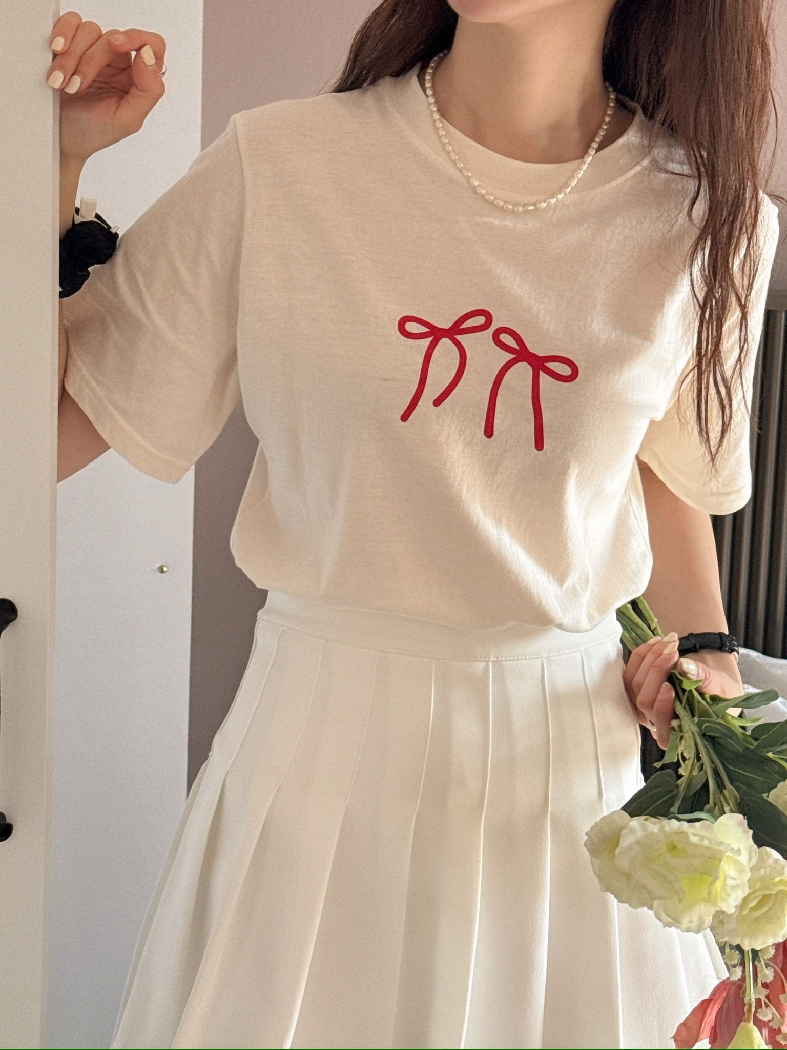 ダブルリボンプリント半袖Tシャツ | 詳細画像15