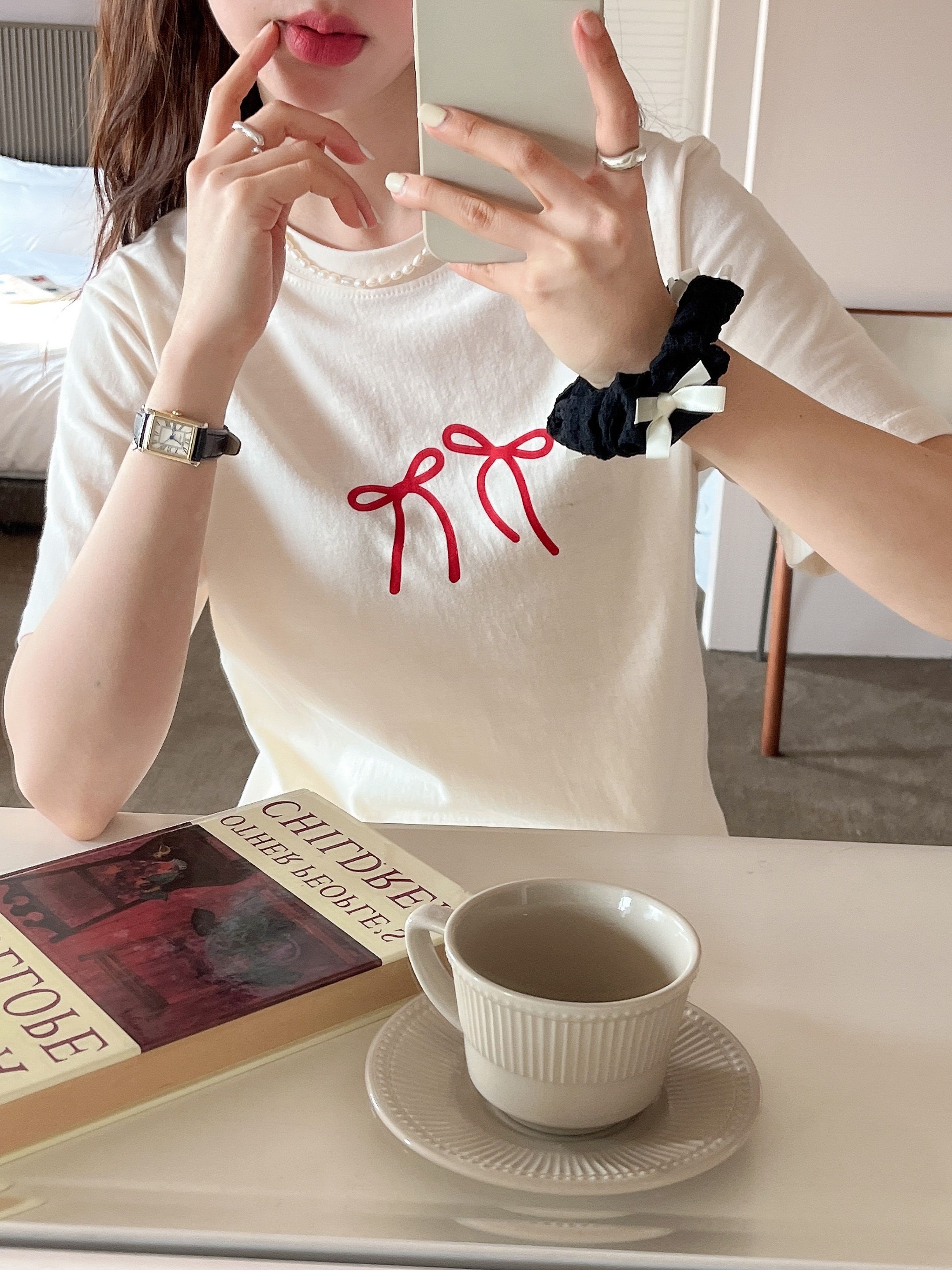 ダブルリボンプリント半袖Tシャツ | 詳細画像17